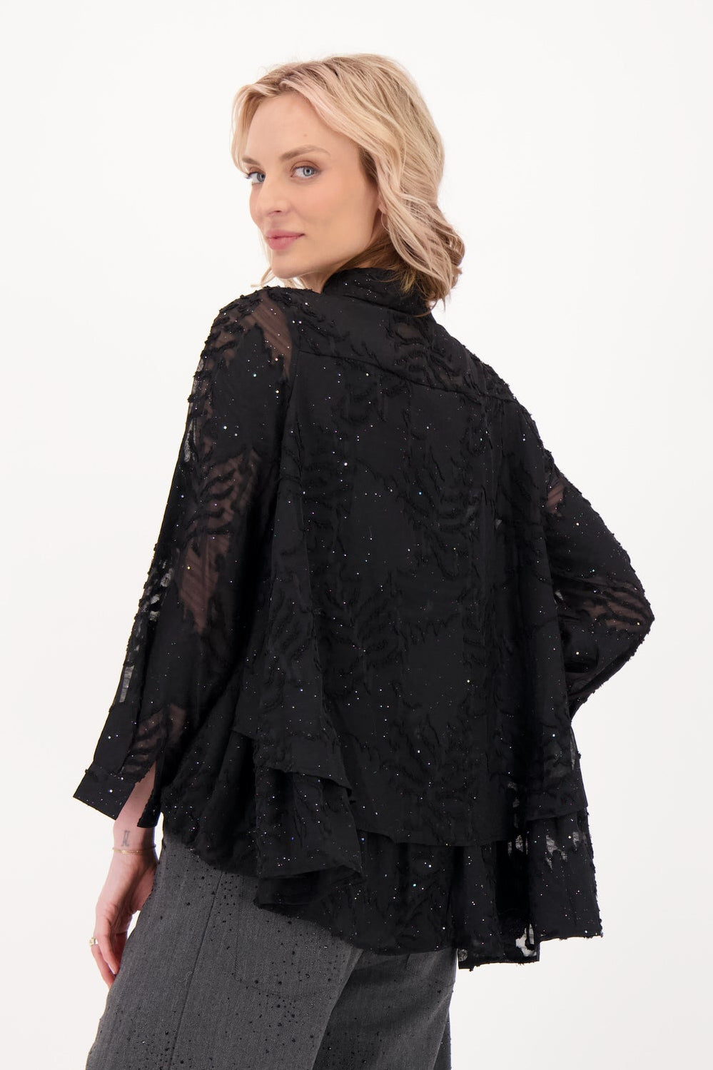Front Tuck Embellished Blouse
