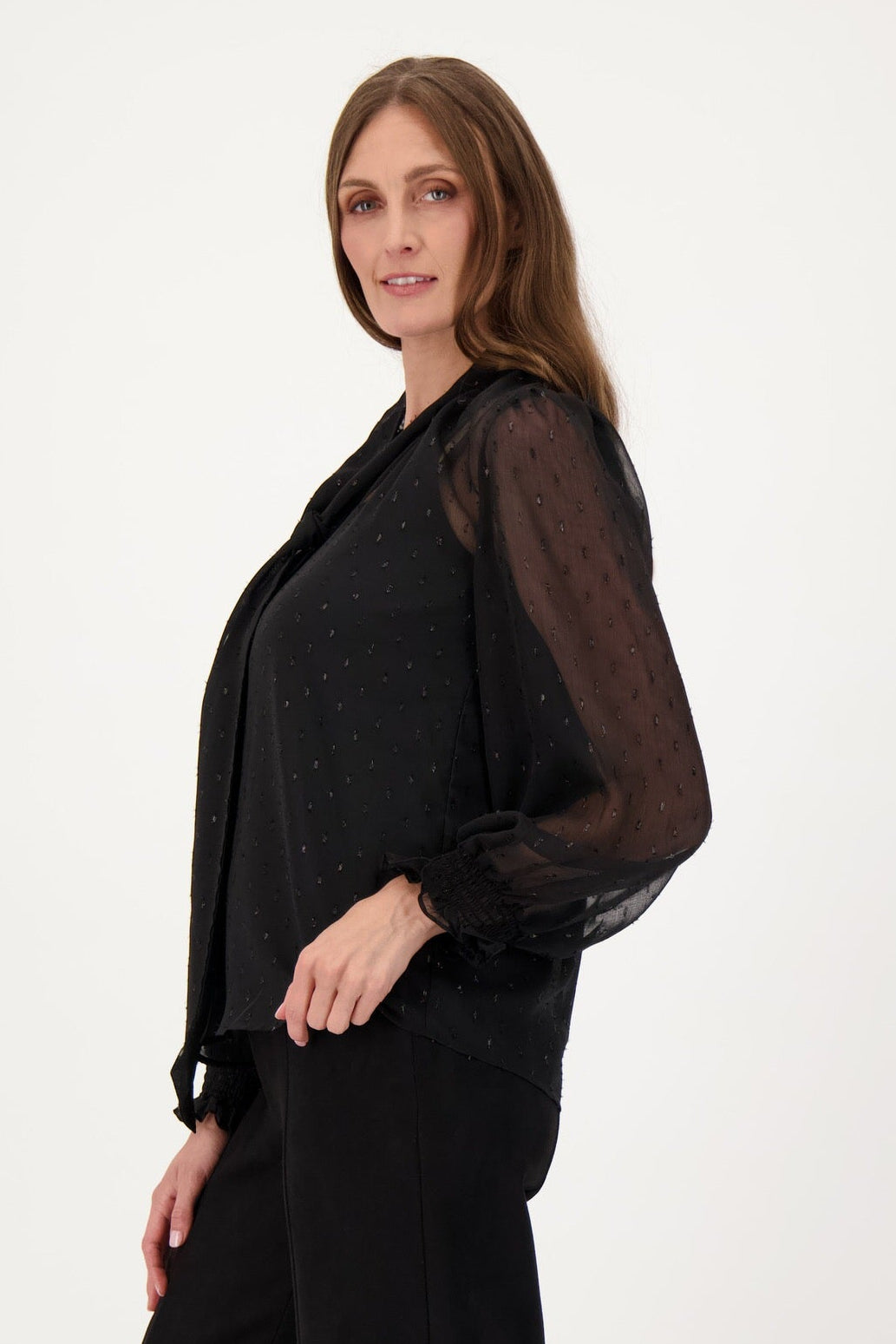 Jacquard Dot Blouse