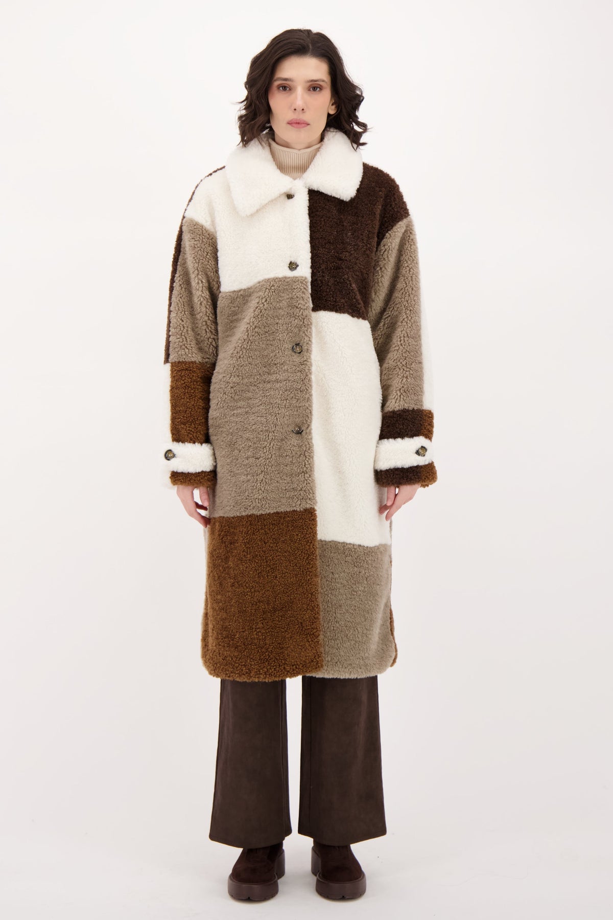 Sherpa Patchwork Coat