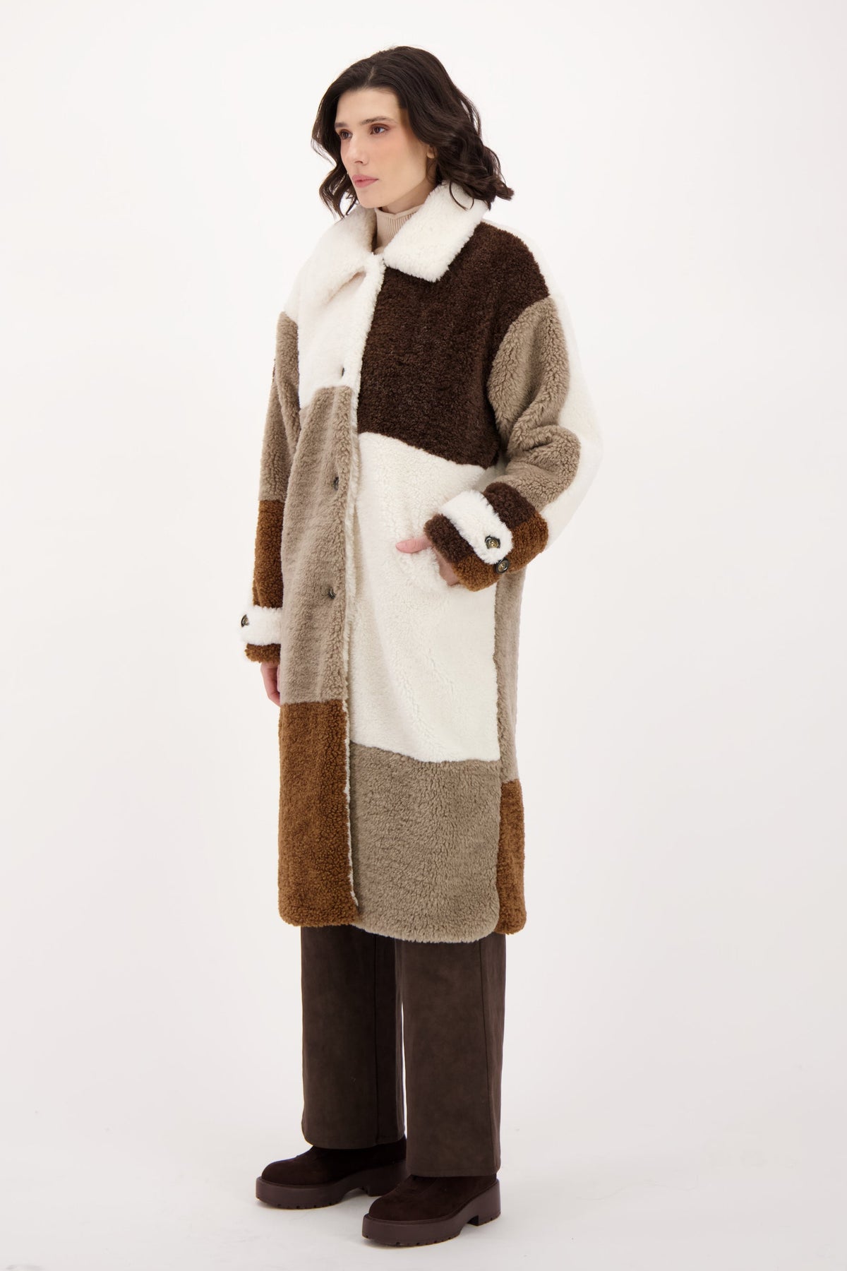 Sherpa Patchwork Coat