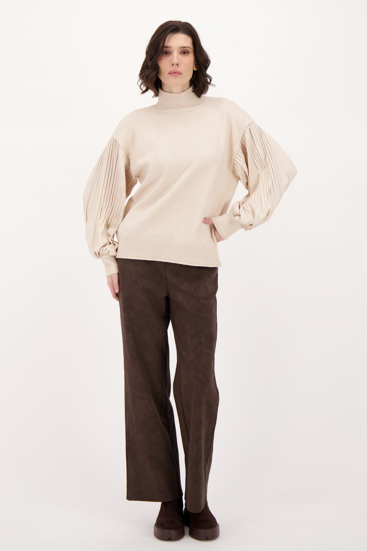 Vegan Nubuck Straight Leg Pant