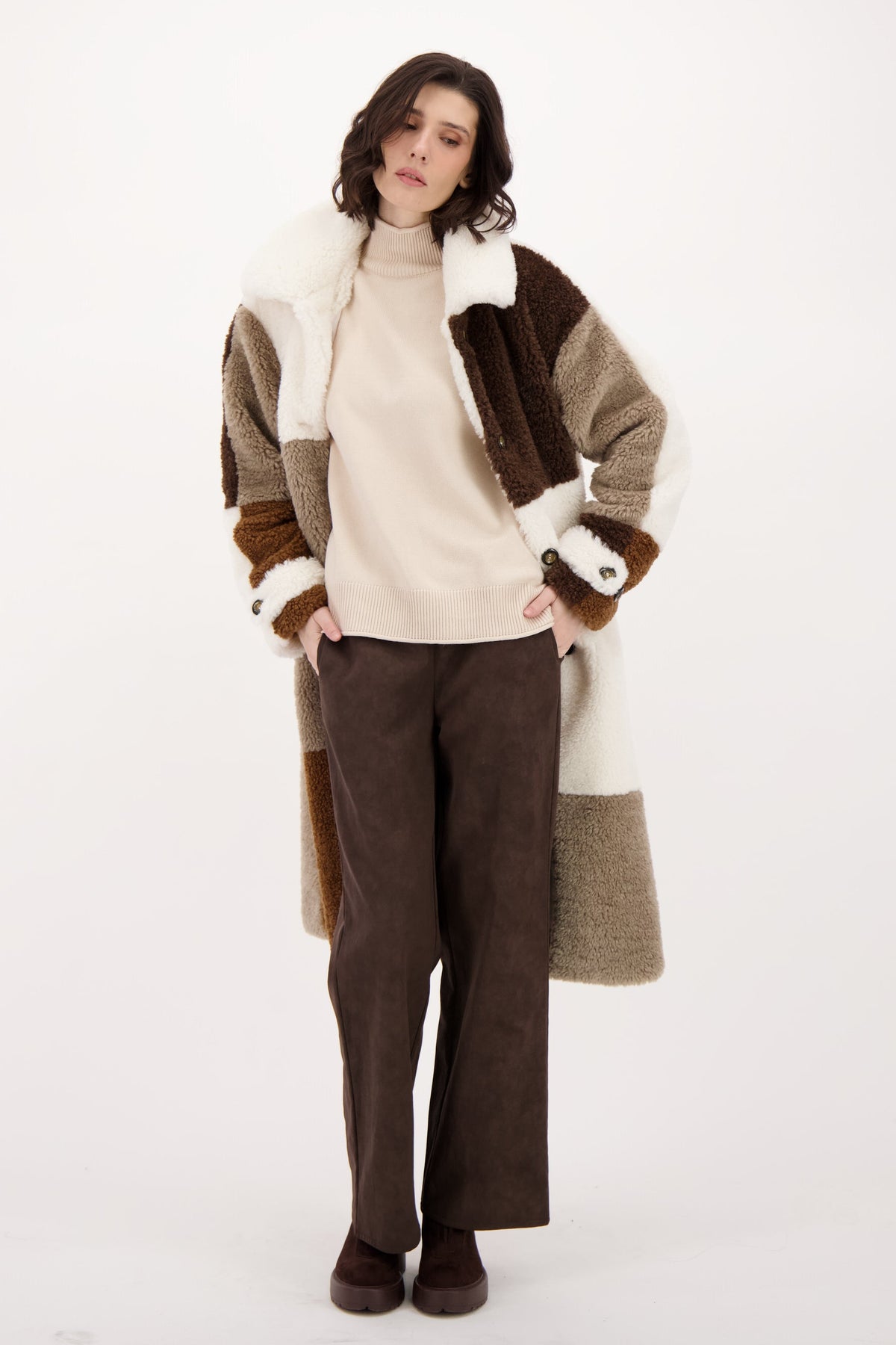 Sherpa Patchwork Coat