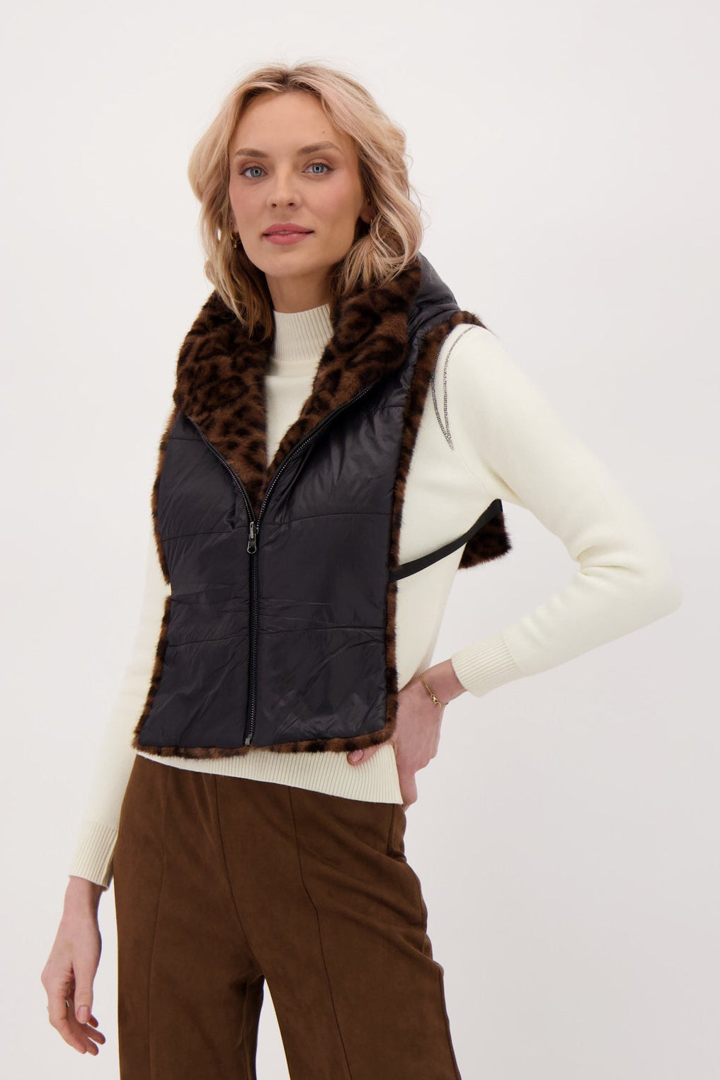 Reversible Faux Fur Dickie