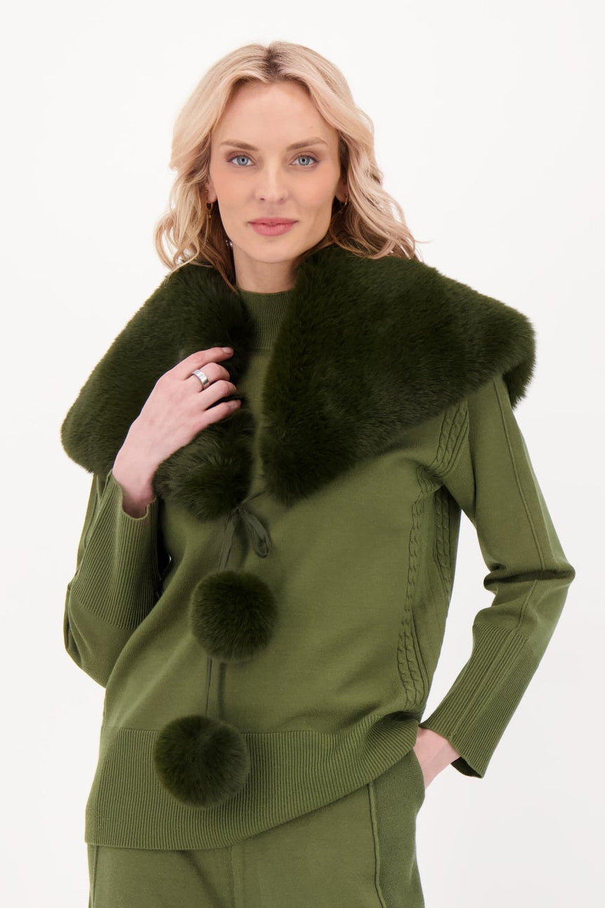 Cape Pom Pom Scarf