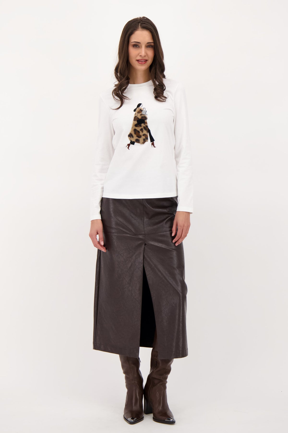 "Leopard Coat" Long Sleeve T-Shirt