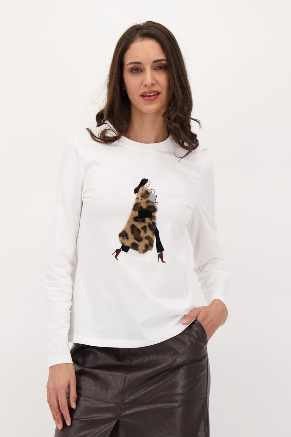 "Leopard Coat" Long Sleeve T-Shirt
