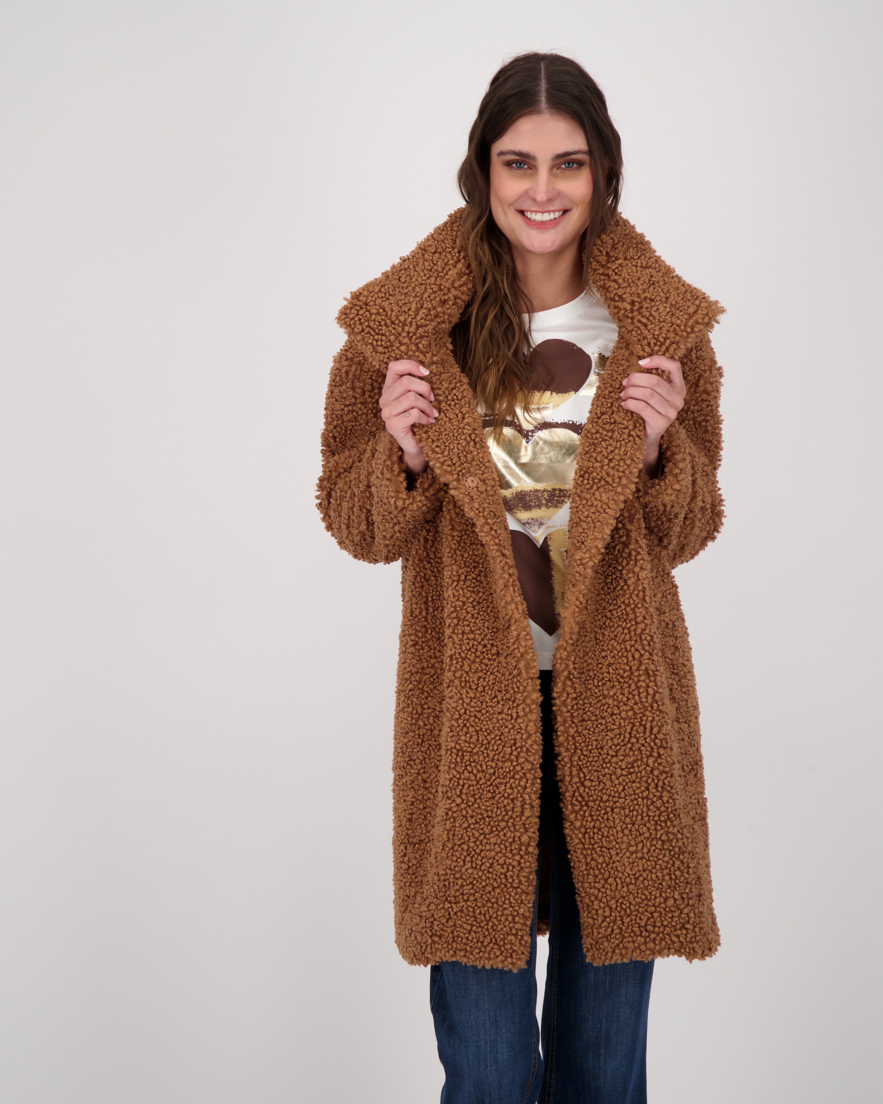 Fluffy Teddy Longline Coat