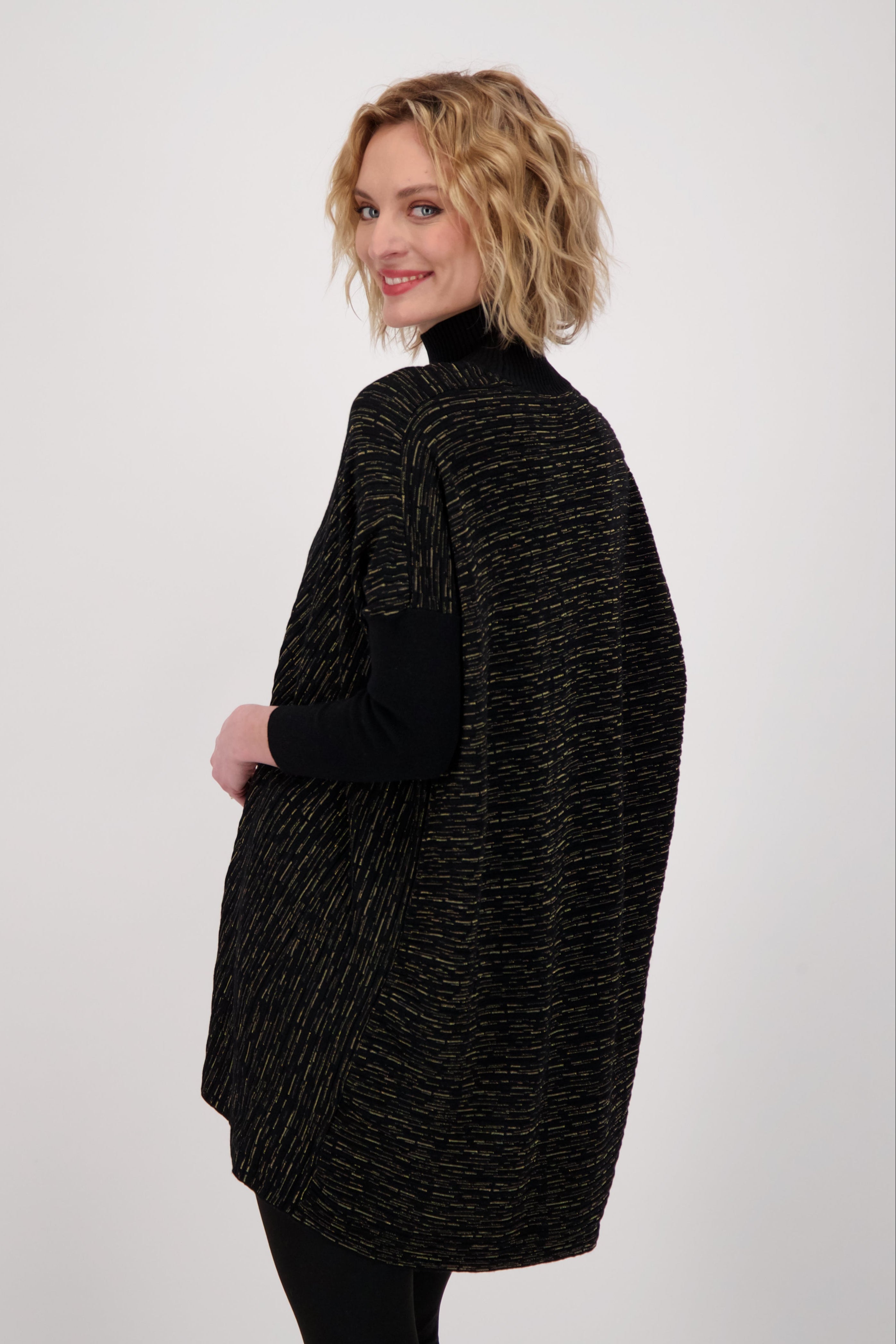 Abstract Art Asymmetrical Hem Knit Top