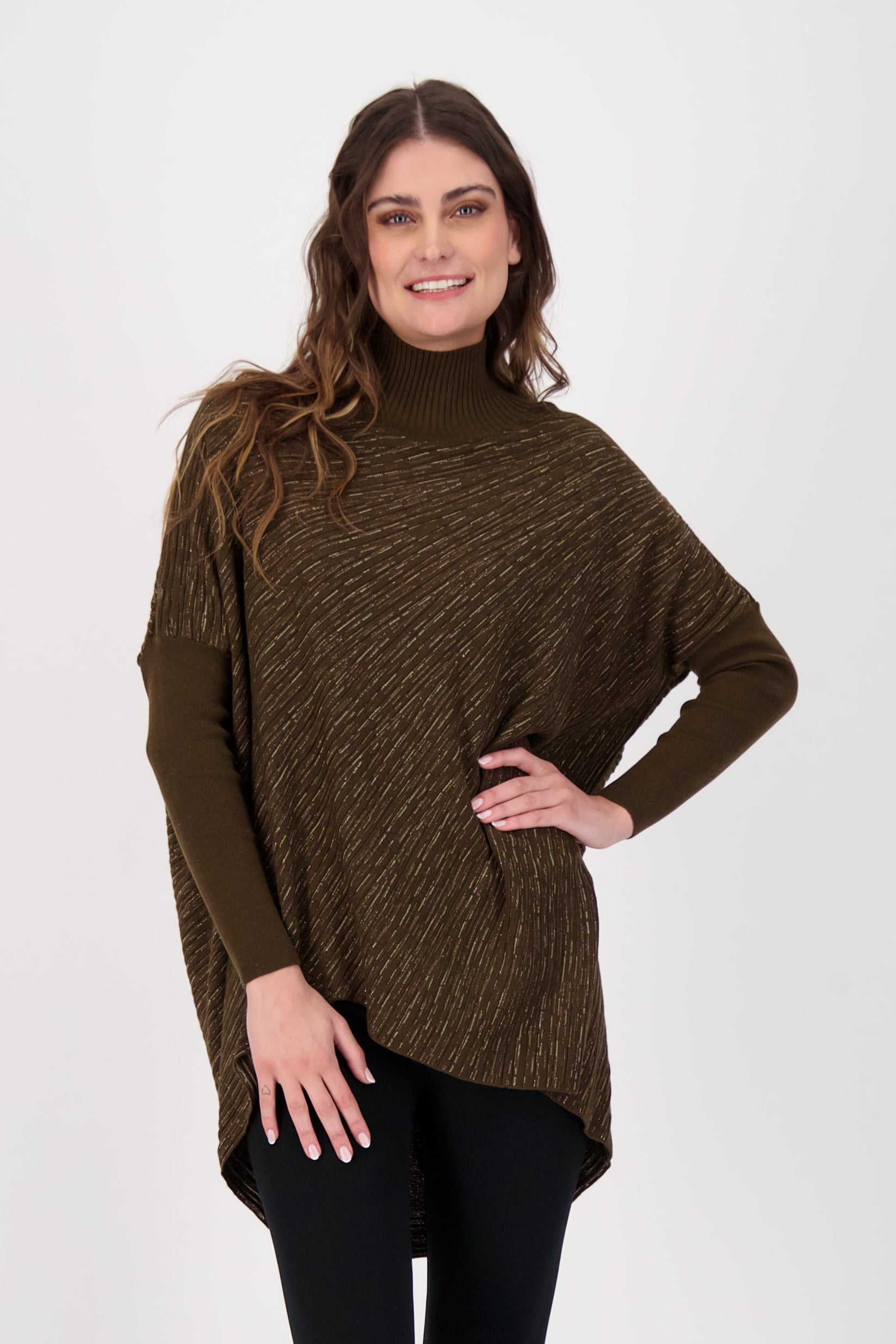 Abstract Art Asymmetrical Hem Knit Top