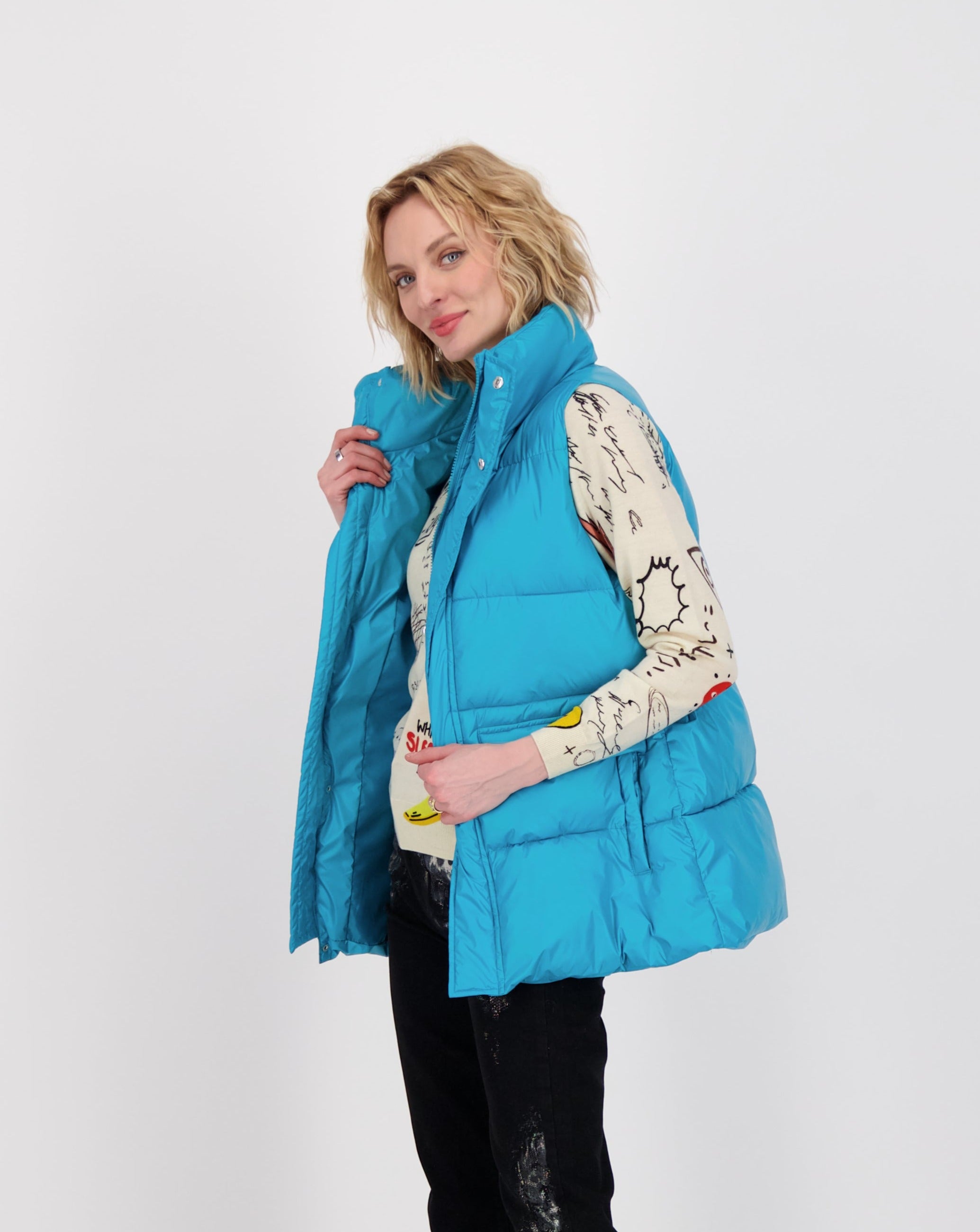High Neck Puffer Vest