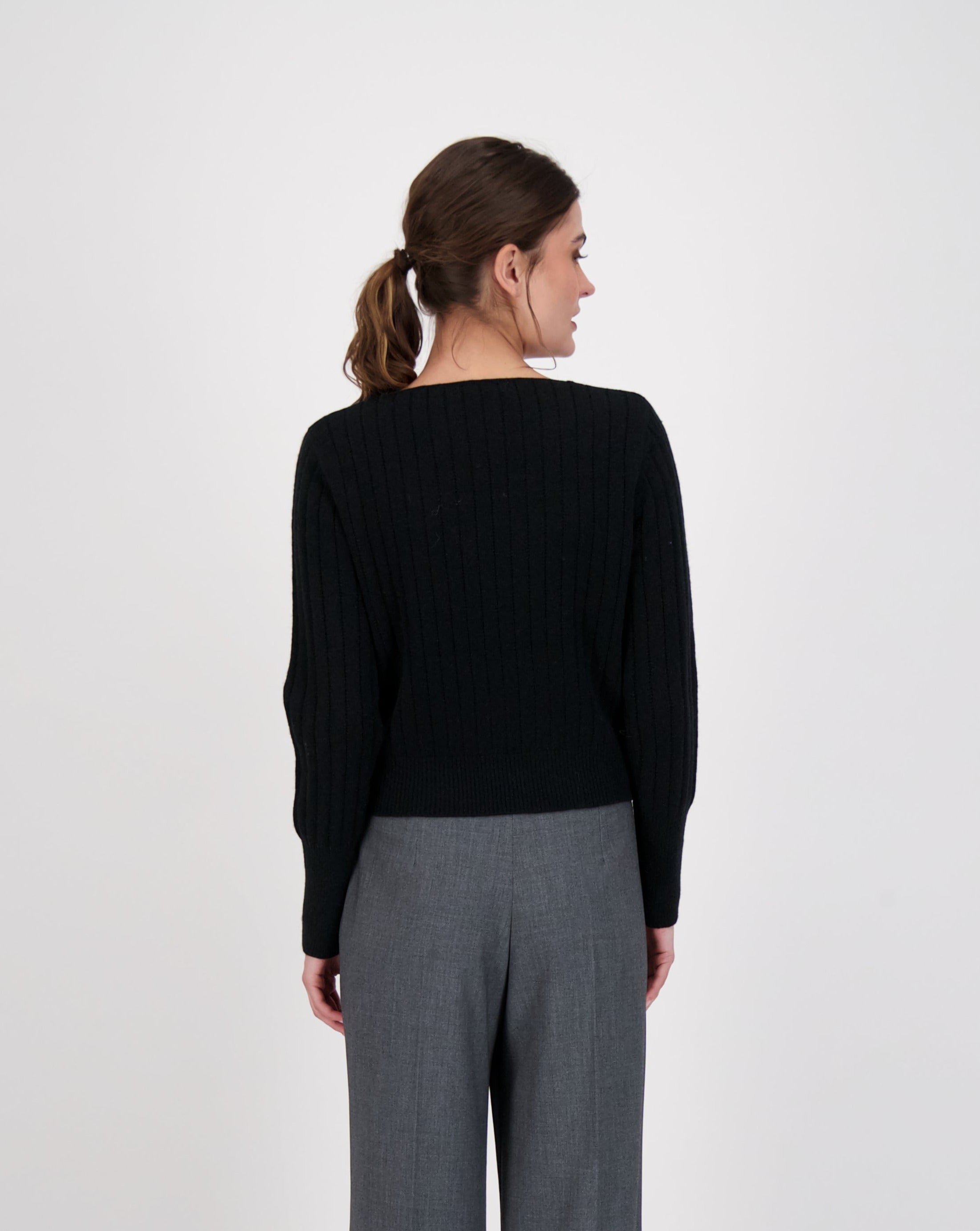 Cut Out High Neck Sweater Top