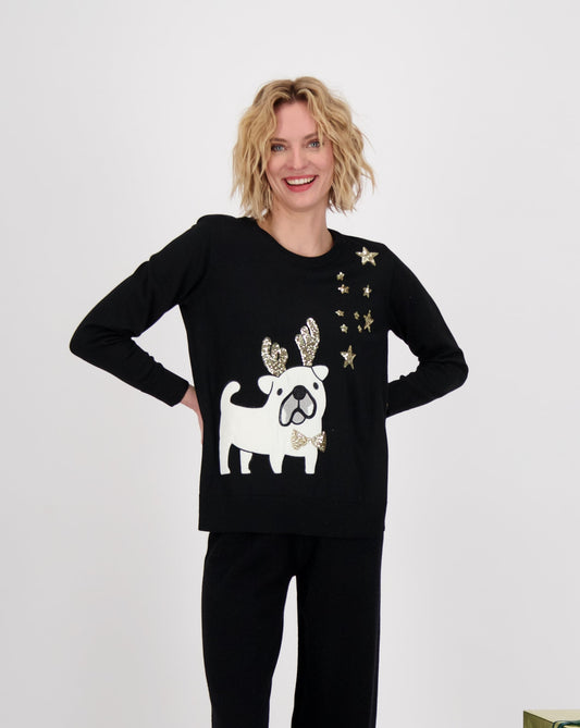 Reindeer Pug Sweater