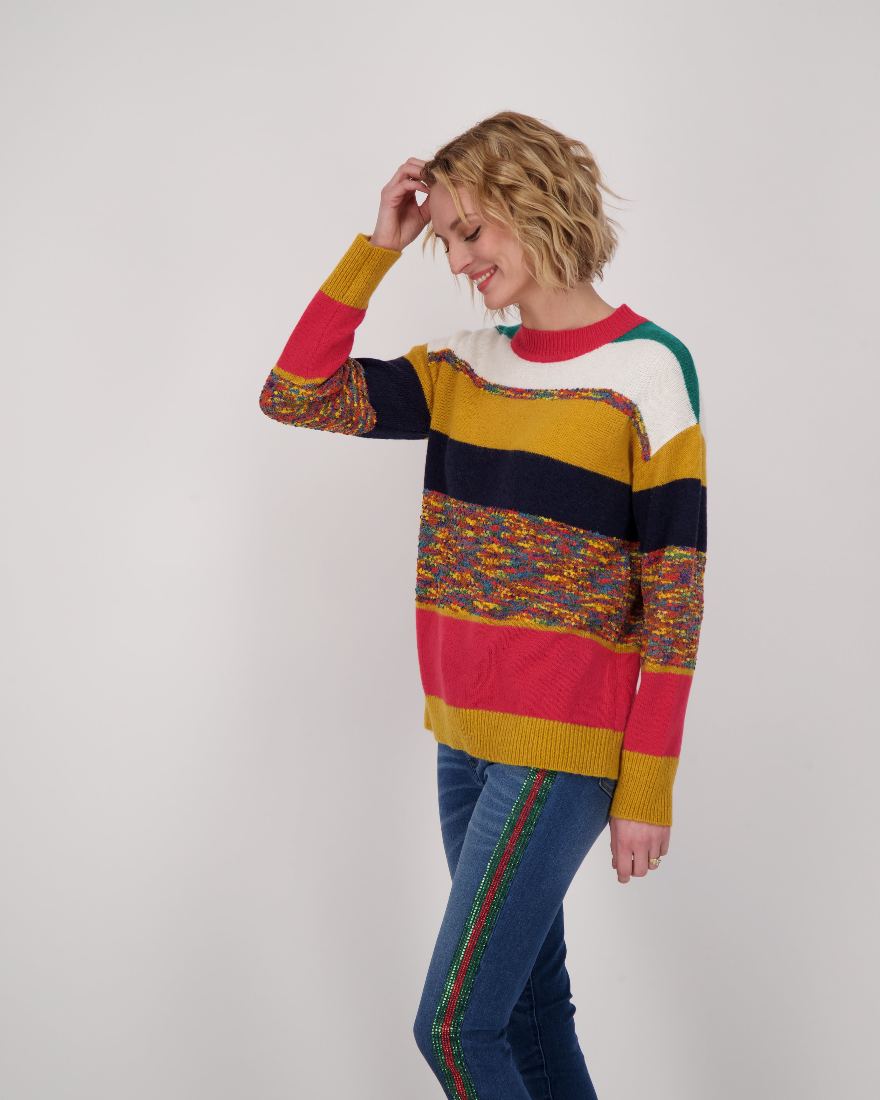 Rainbow sales stripe sweater