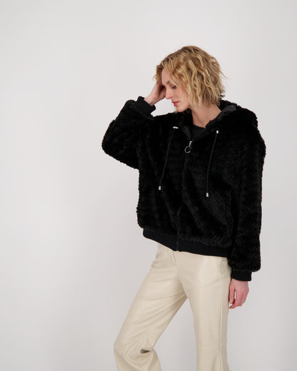 Luxe Hooded Faux Fur Jacket