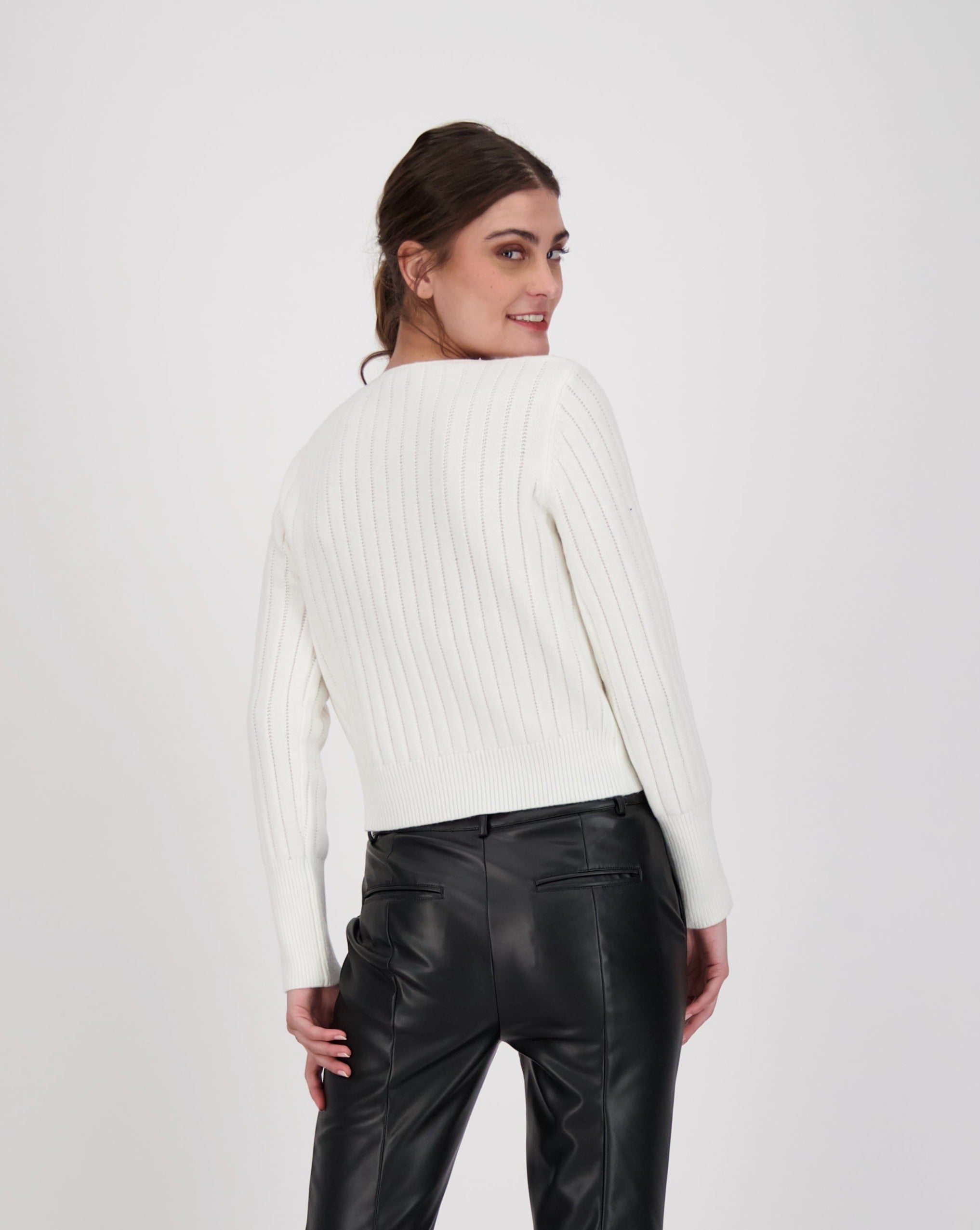 Cut Out High Neck Sweater Top