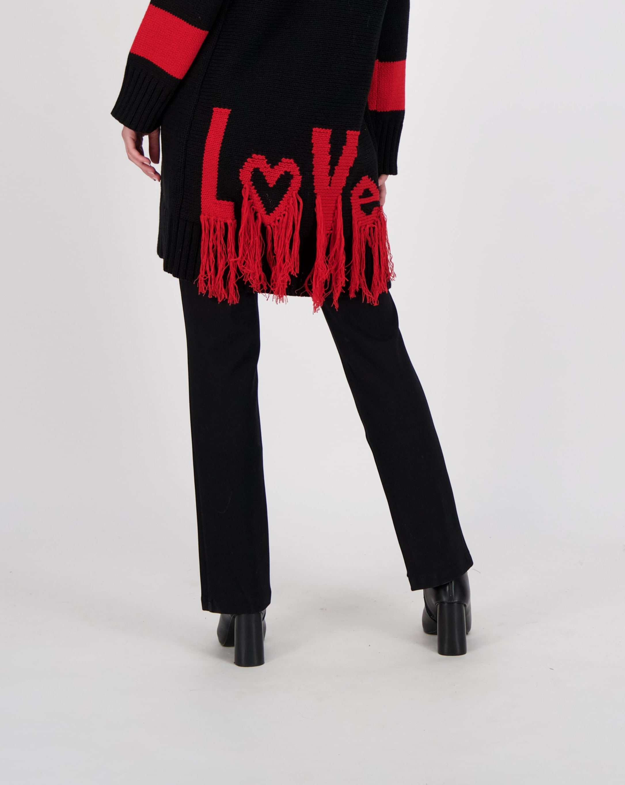 Solid Split Hem Pants