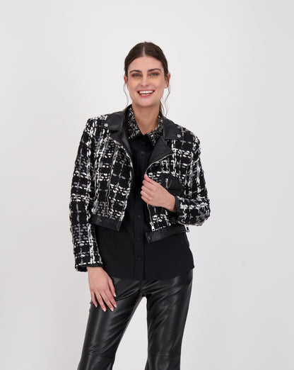 Checkered Biker Jacket