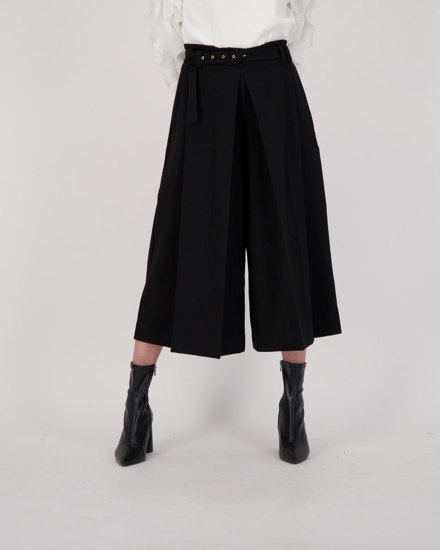 Box Pleated Divided Skirt Pant