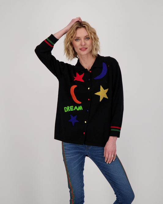 Moon & Stars Button Down Sweater