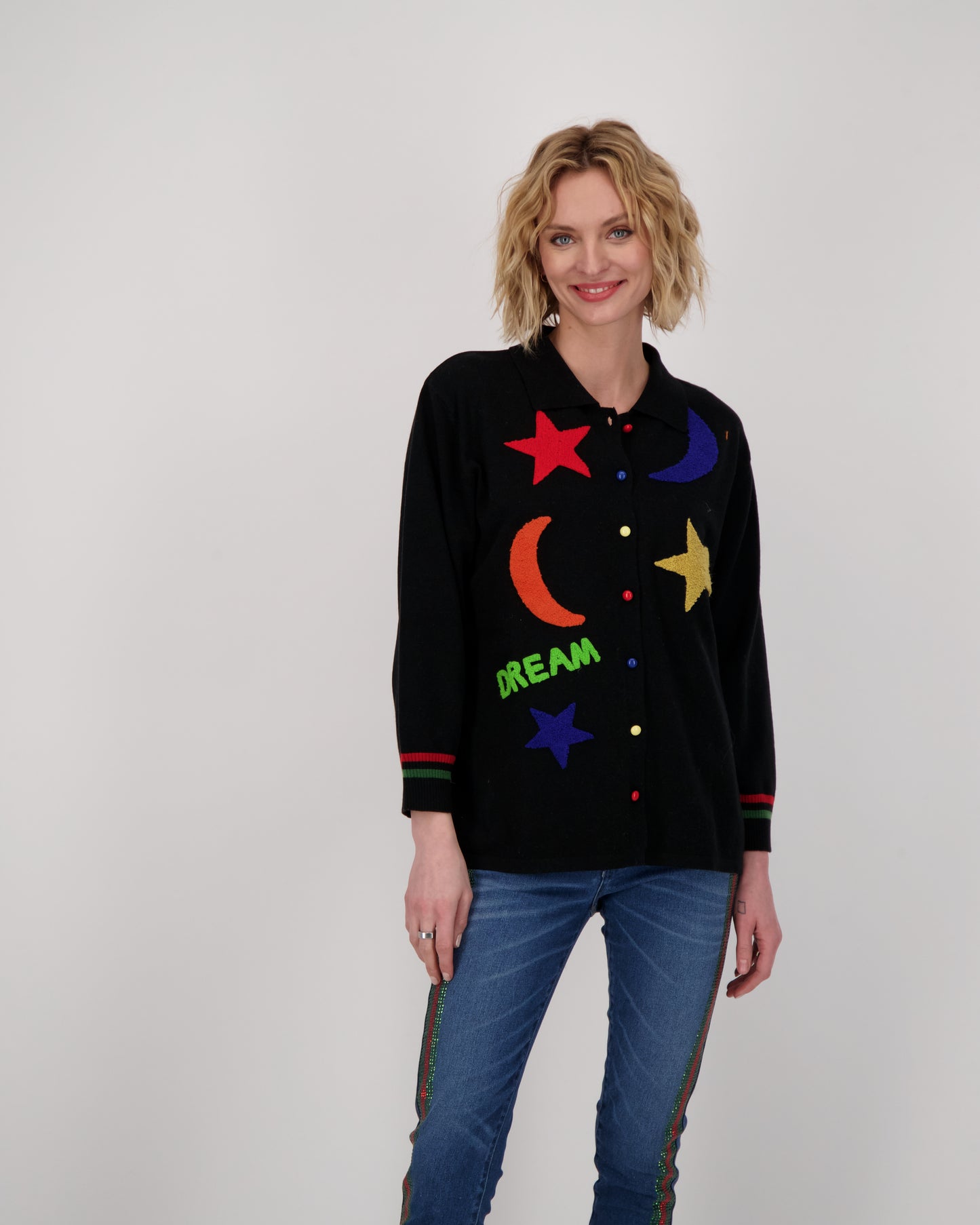 Moon & Stars Button Down Sweater