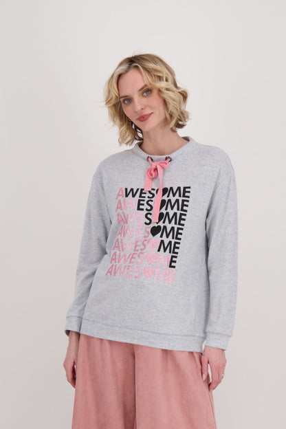 Funnelneck Drawstring Sweatshirt