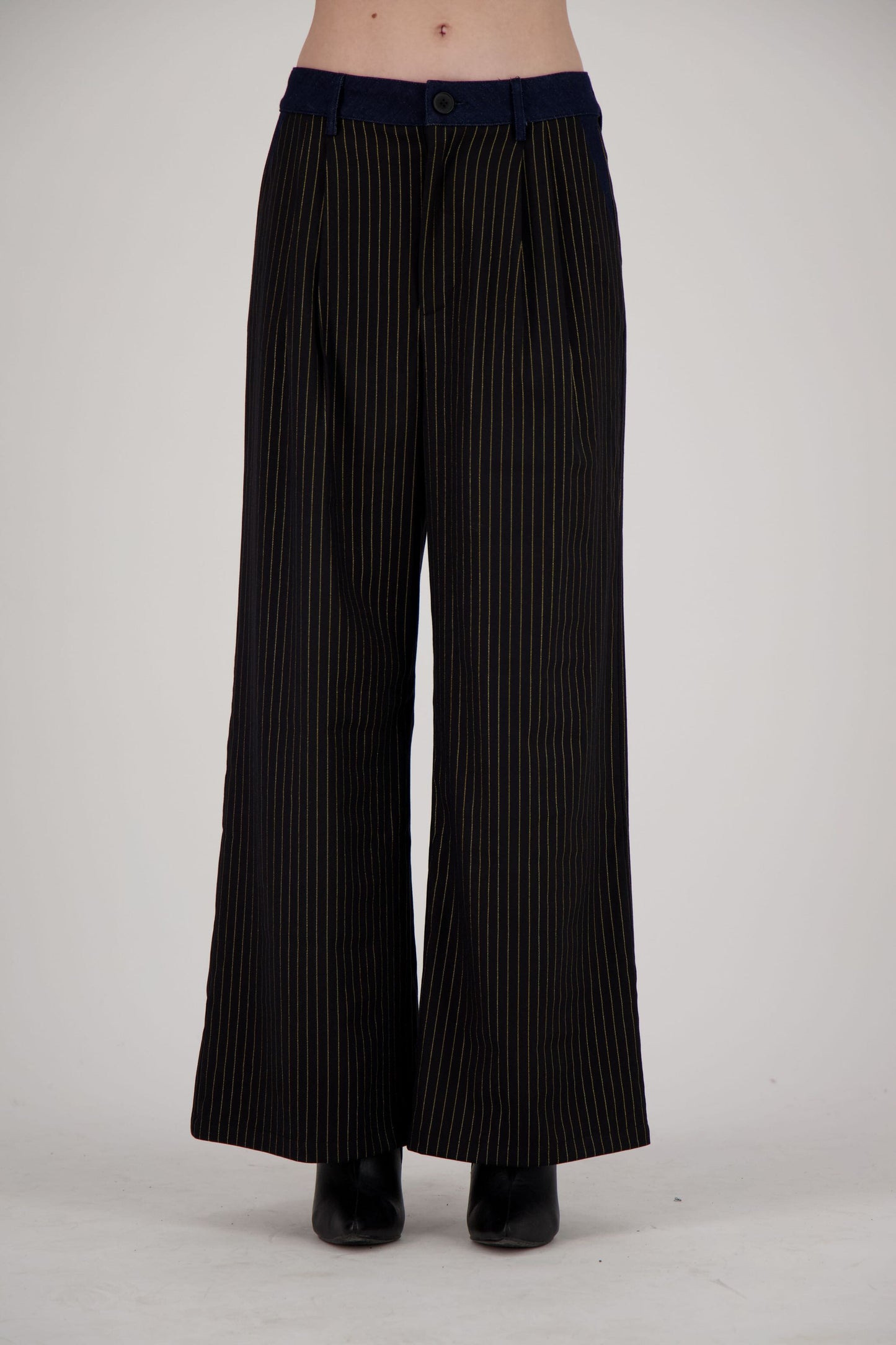 Pinstripe Wide Leg Pant