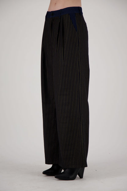 Pinstripe Wide Leg Pant