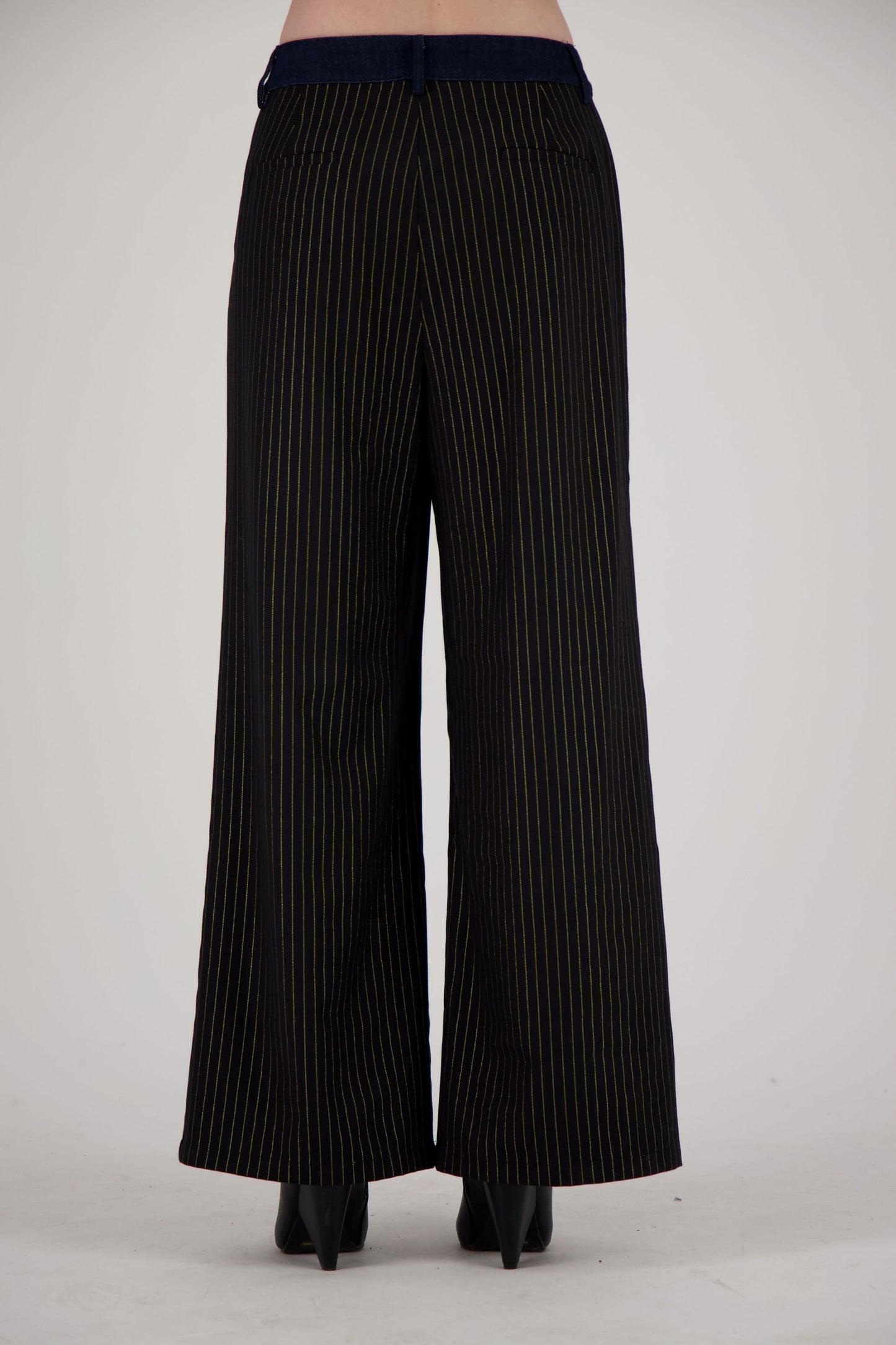 Pinstripe Wide Leg Pant