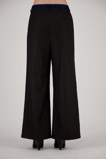 Pinstripe Wide Leg Pant