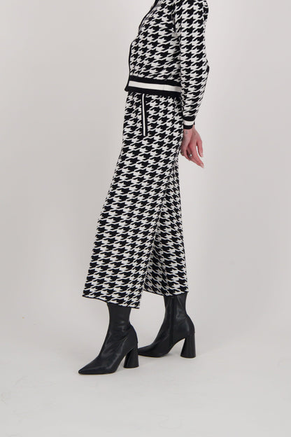 Houndstooth Knit Sweater Pant