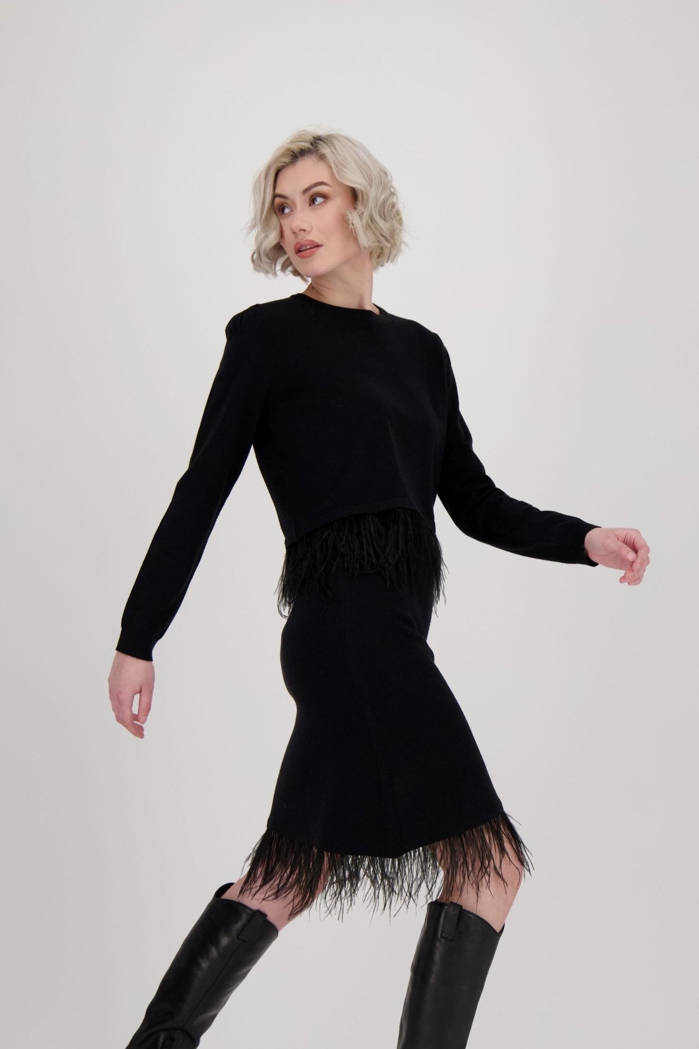 Feather Hem Sweater