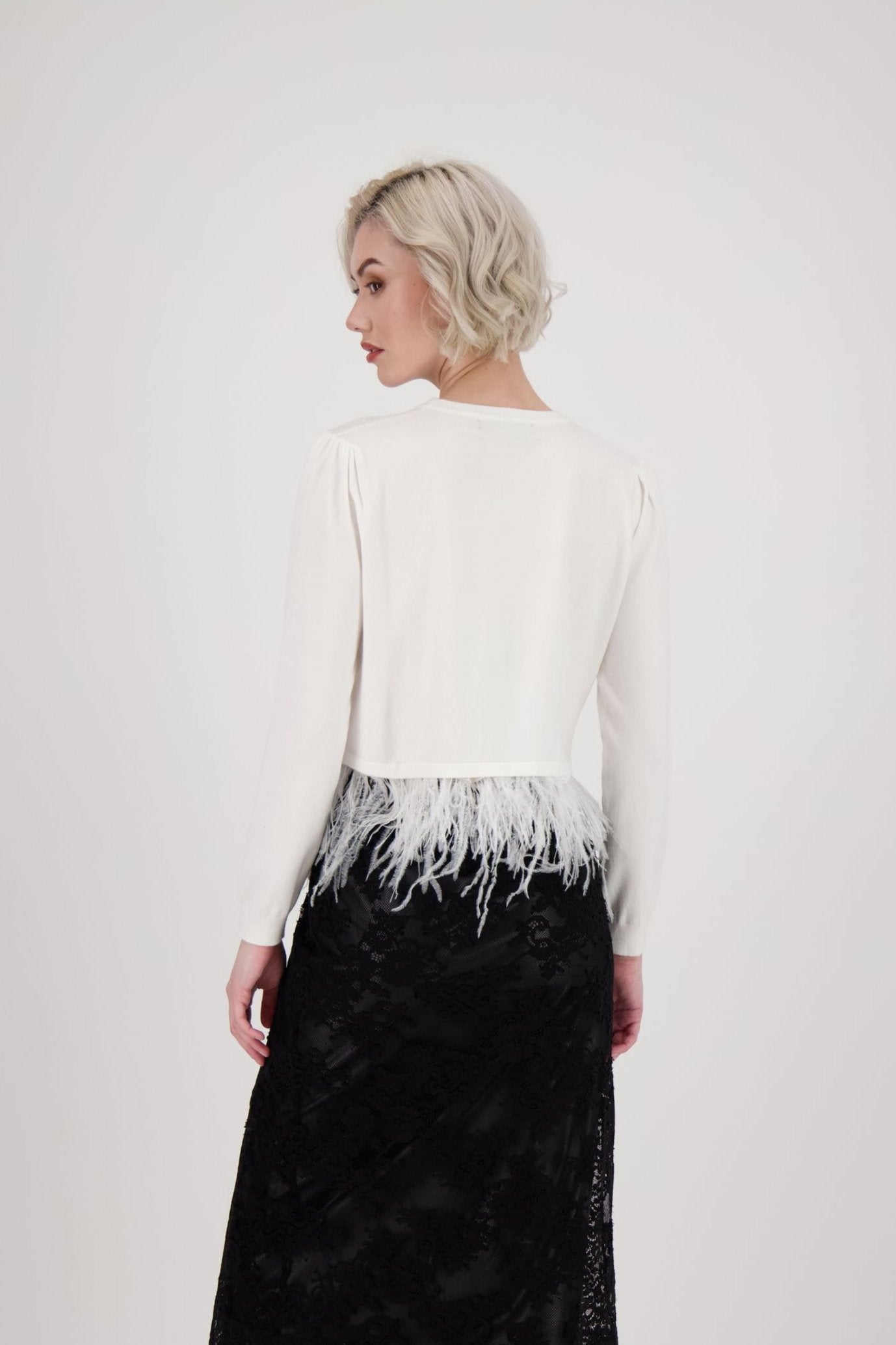 Feather Hem Sweater