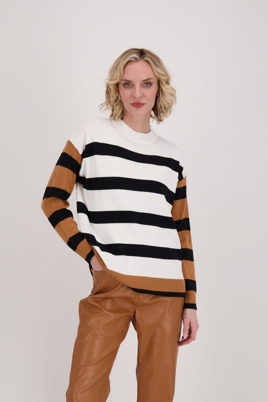 Two Tone Stripe Sweater