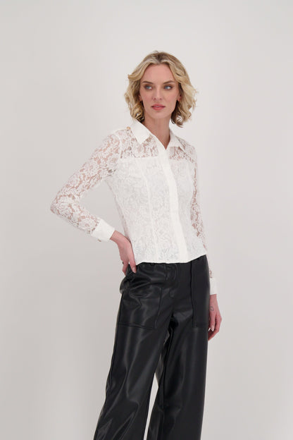 Lace Button Up Shirt