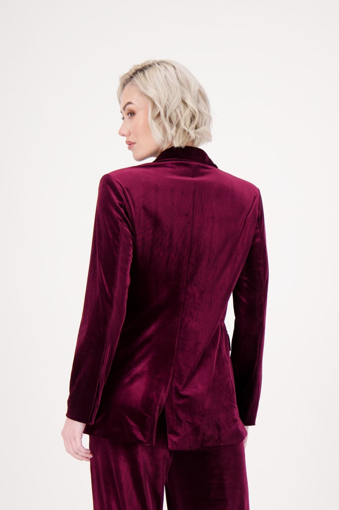 Double-Breasted Velvet Blazer