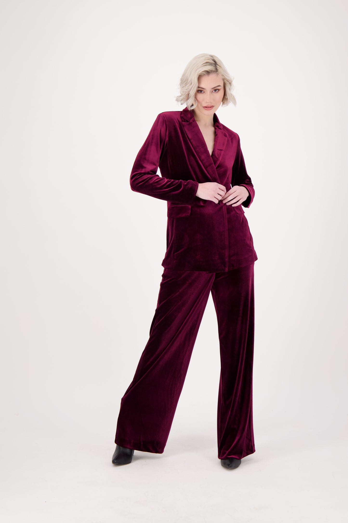 Straight Leg Velvet Pant