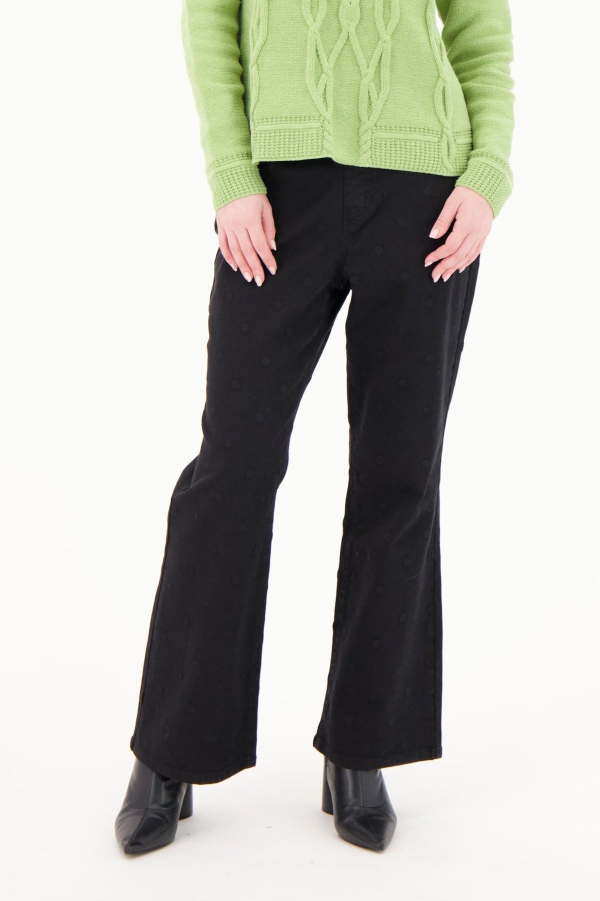 Jacquard Polkadot Denim Pant