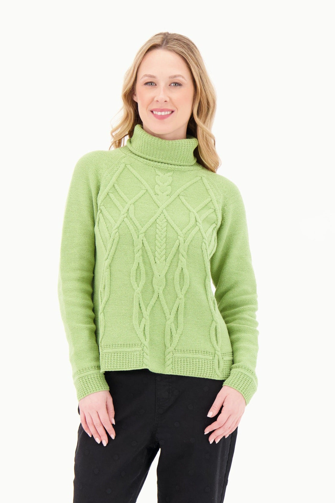 Turtleneck Cableknit Sweater