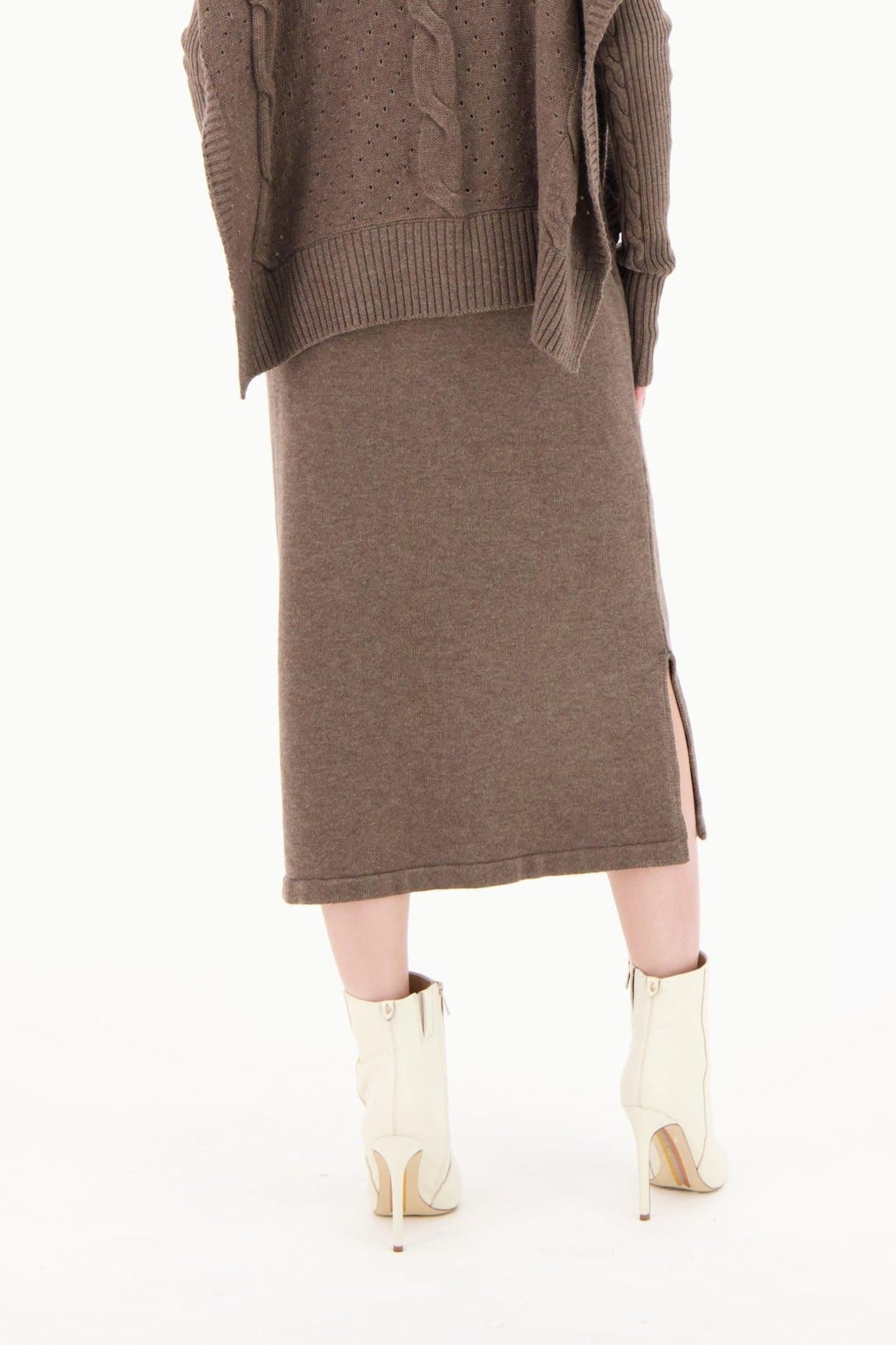 Patch Pocket Sweater Knit Skirt