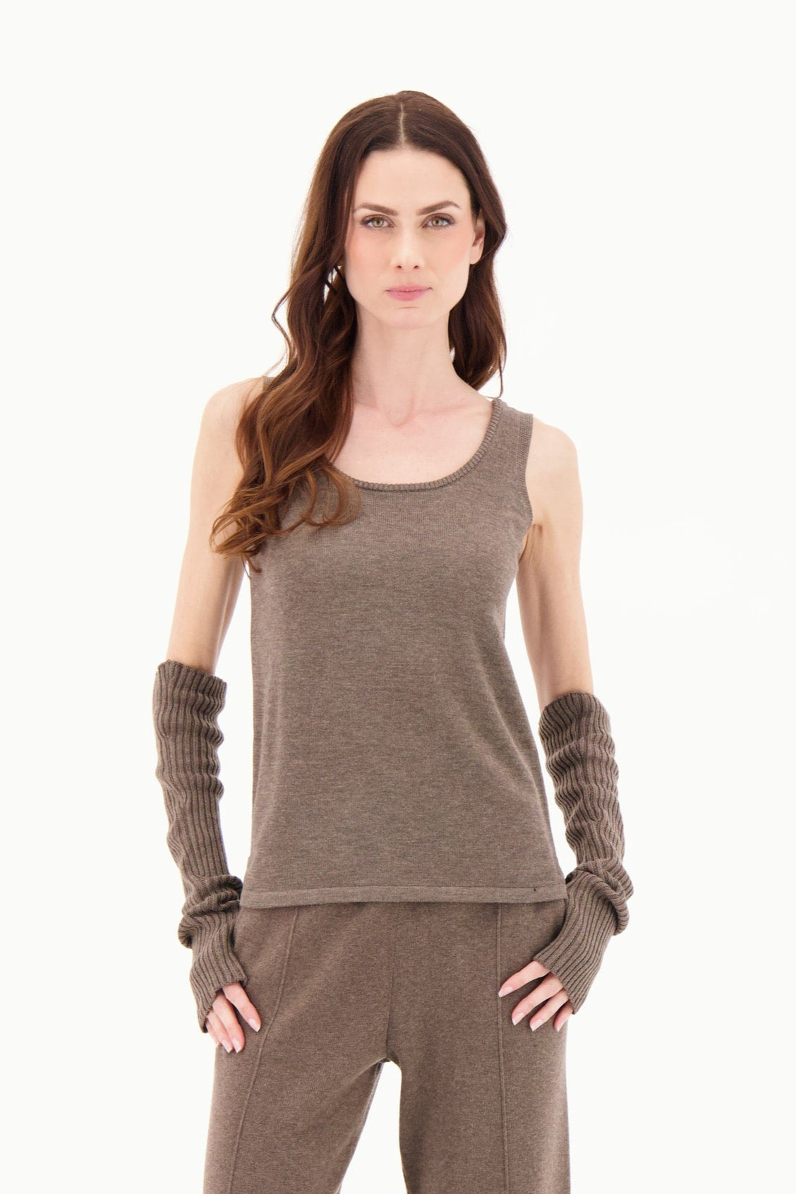 Scoop Neck Sweater Knit Tank