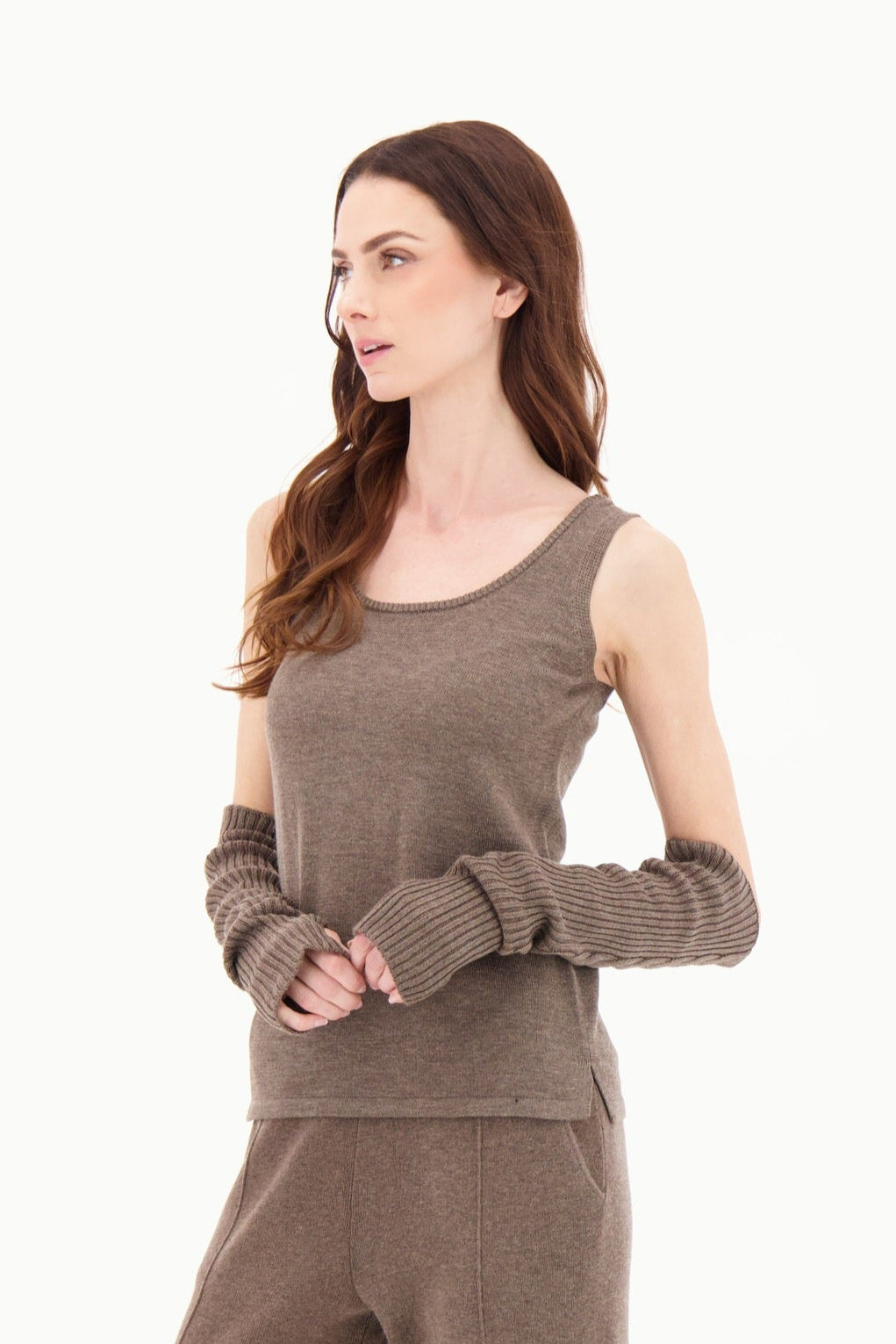 Scoop Neck Sweater Knit Tank