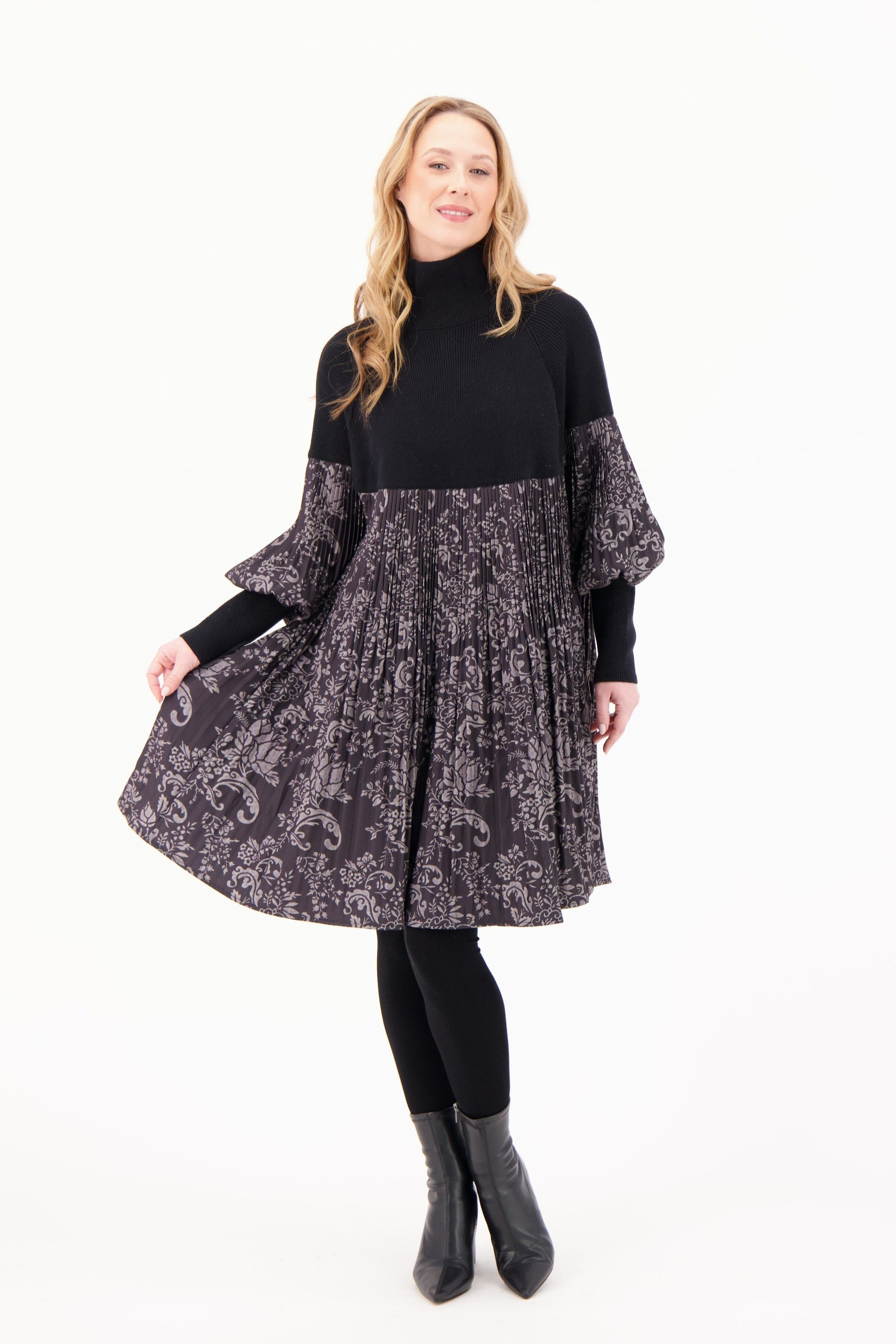 Floral Pleated Dress
