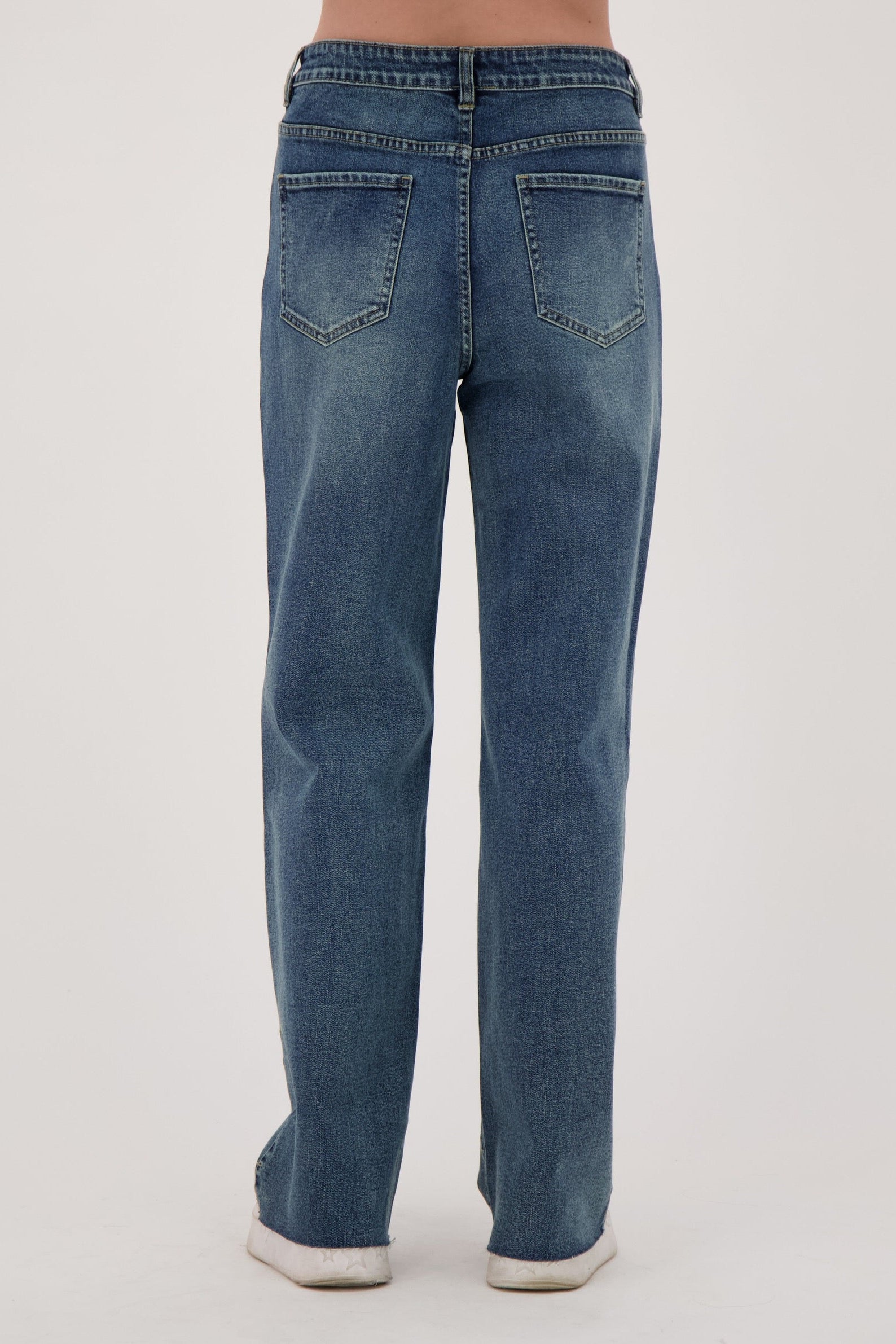 Floral Embroidered Denim