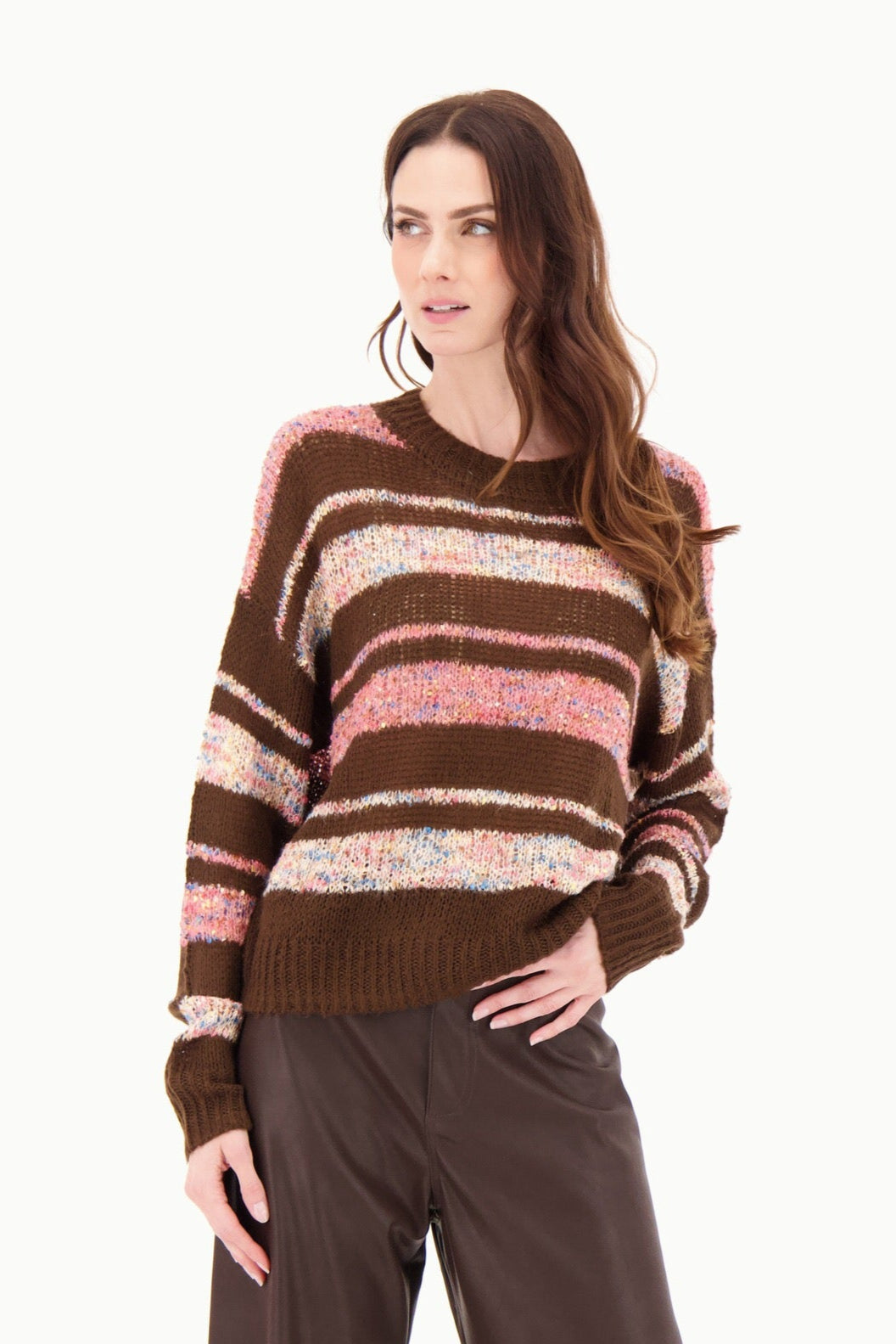 Stripe Sweater Knit Top