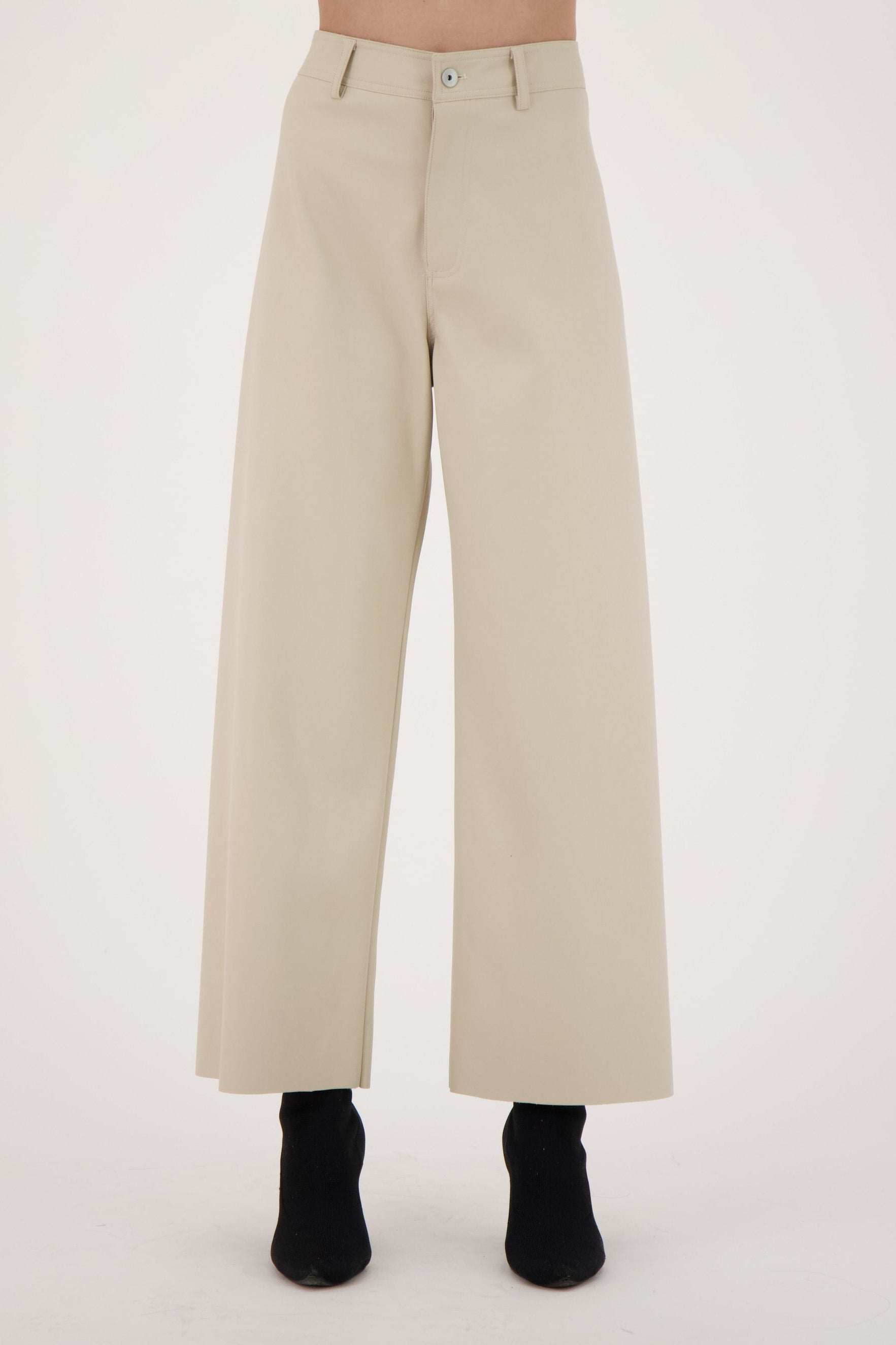 Faux Leather Straight Leg Pant