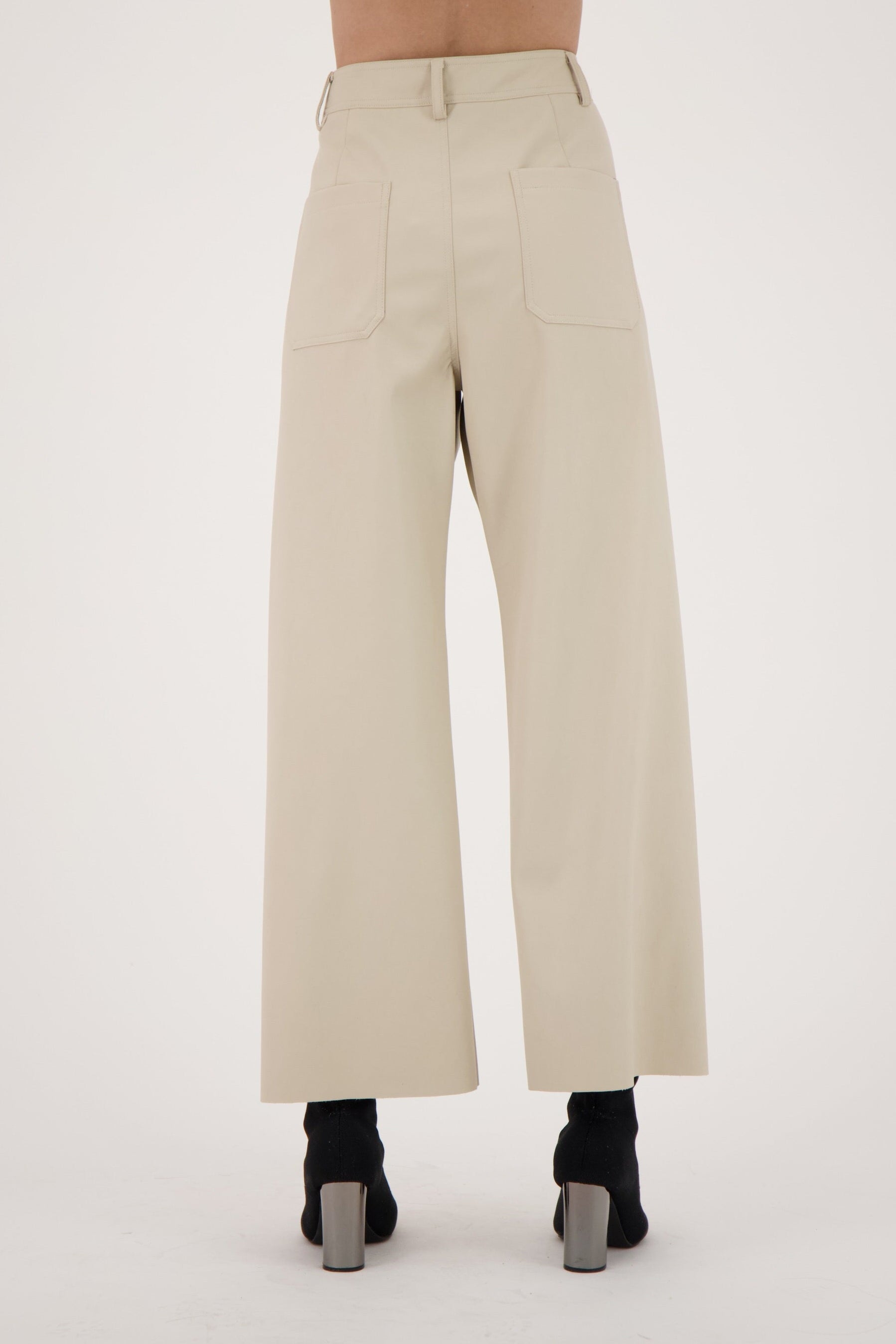Faux Leather Straight Leg Pant