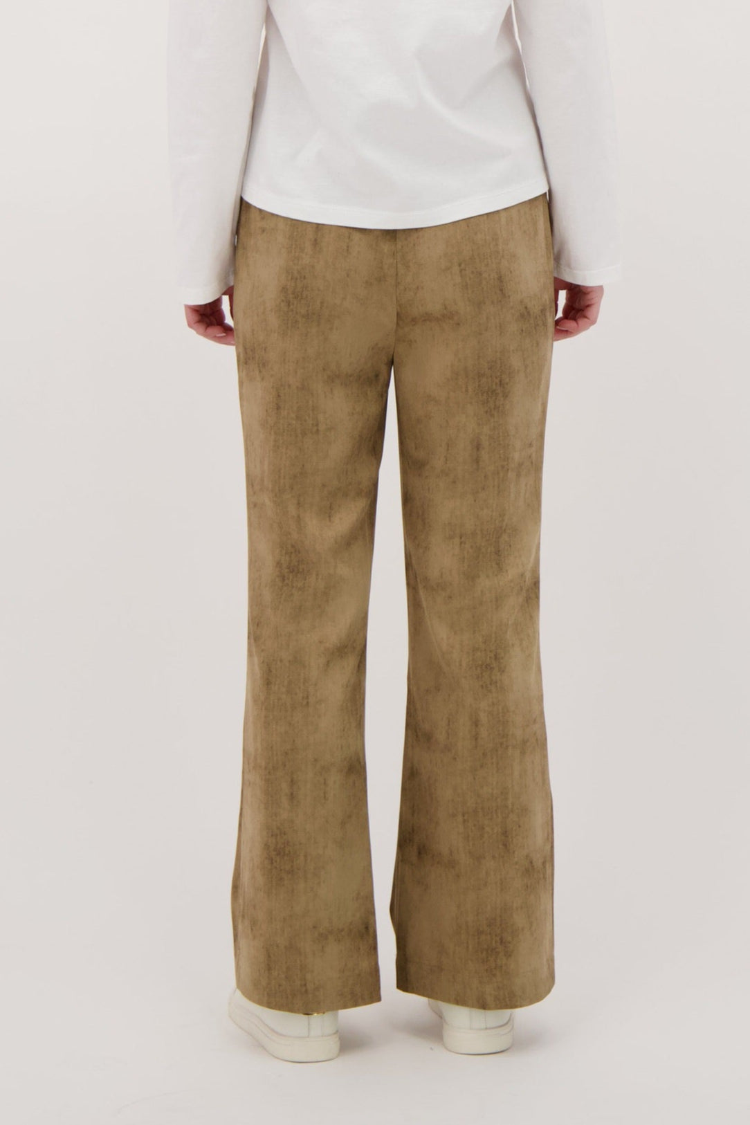 Crosshatch Print Straight Leg Pant