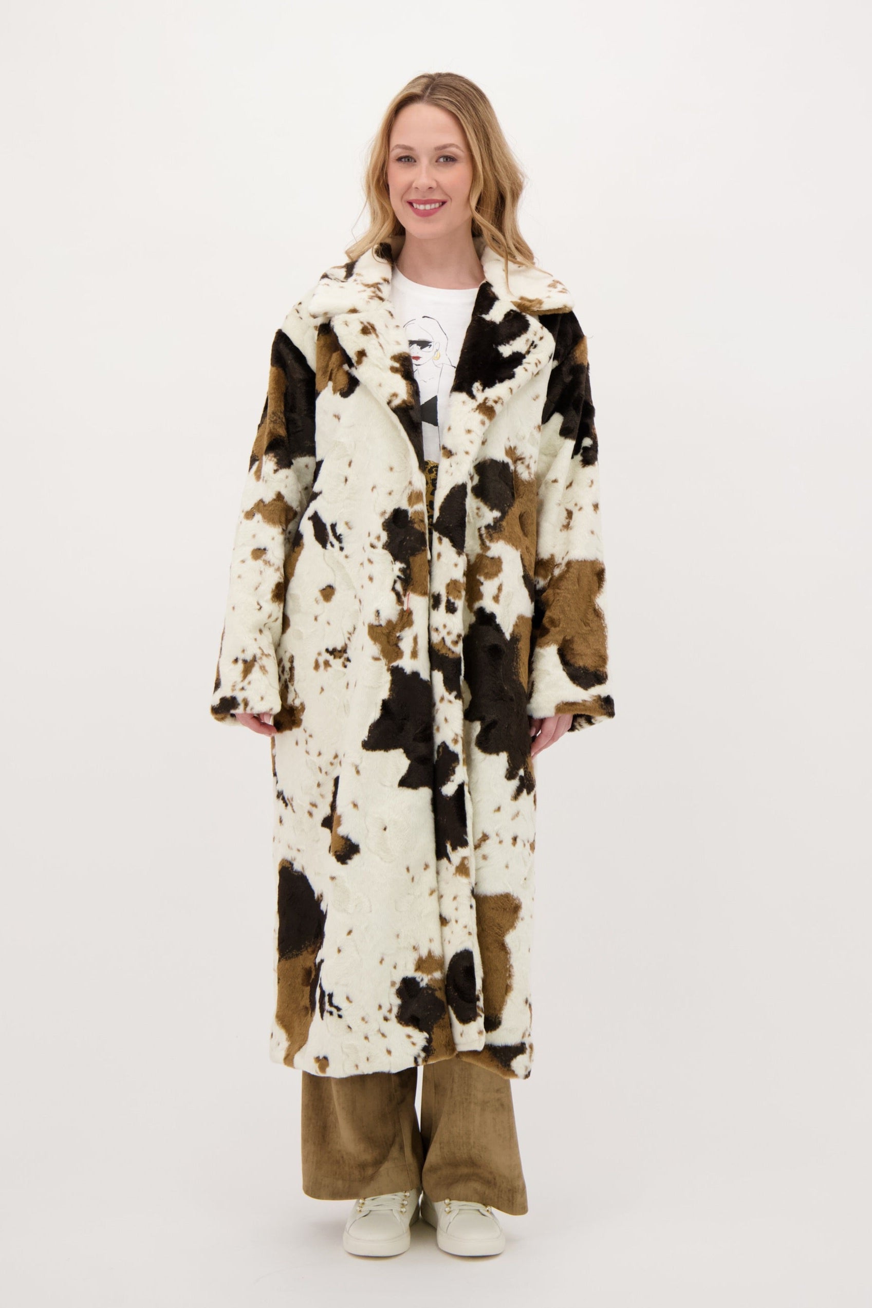 The “Moo” Faux Fur Full Length Coat