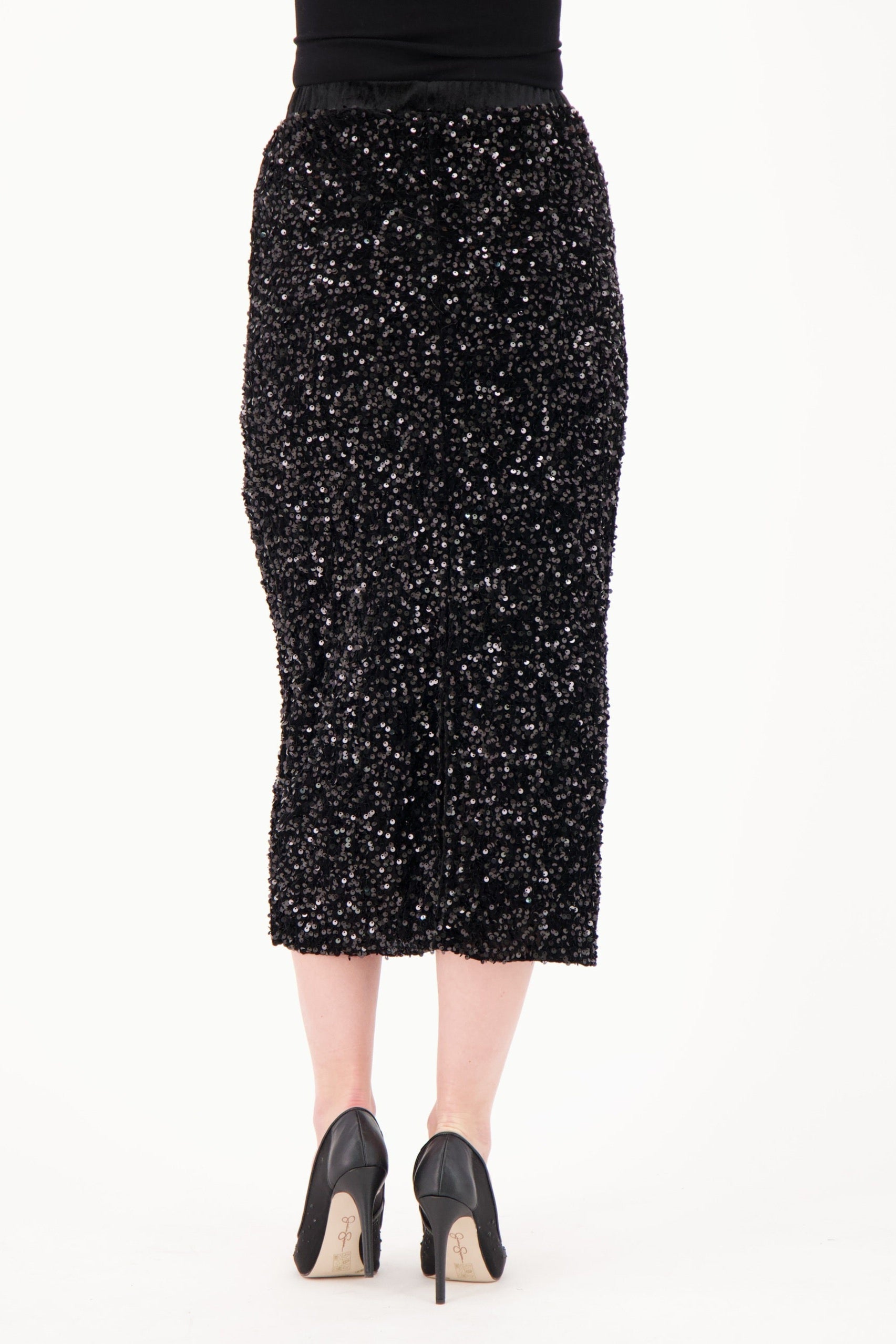 Sequin Straight Pencil Skirt