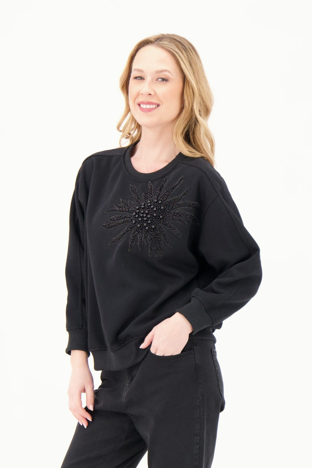 Starburst Beaded Flower Top